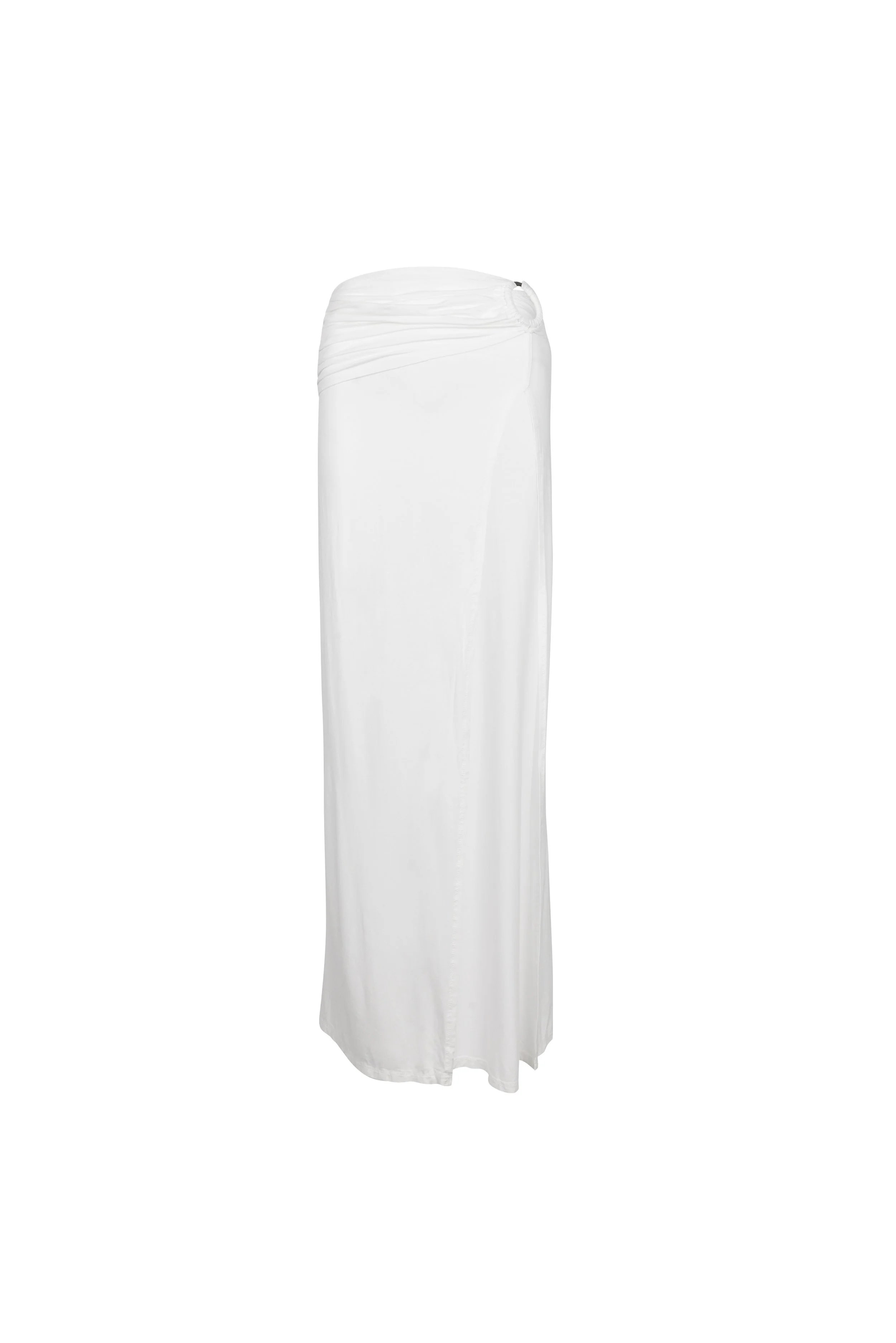 Onda side slit maxi skirt with ring detail in black by SOULLA the Label