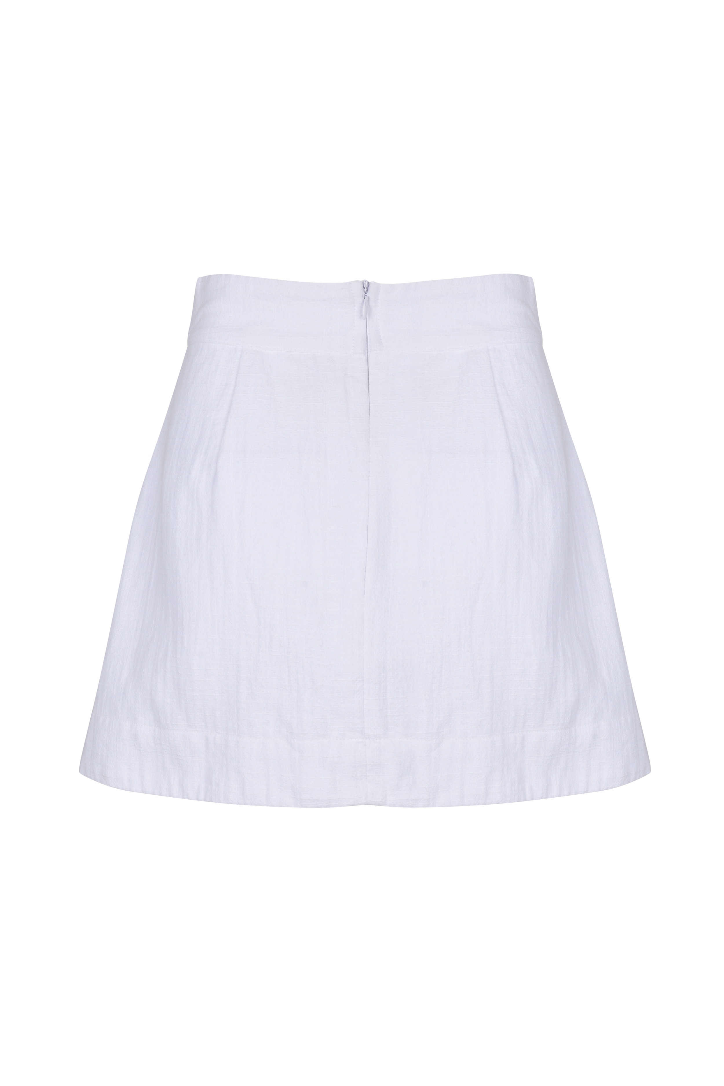 Haven organic cotton A-line skirt in natural white by SOULLA the Label