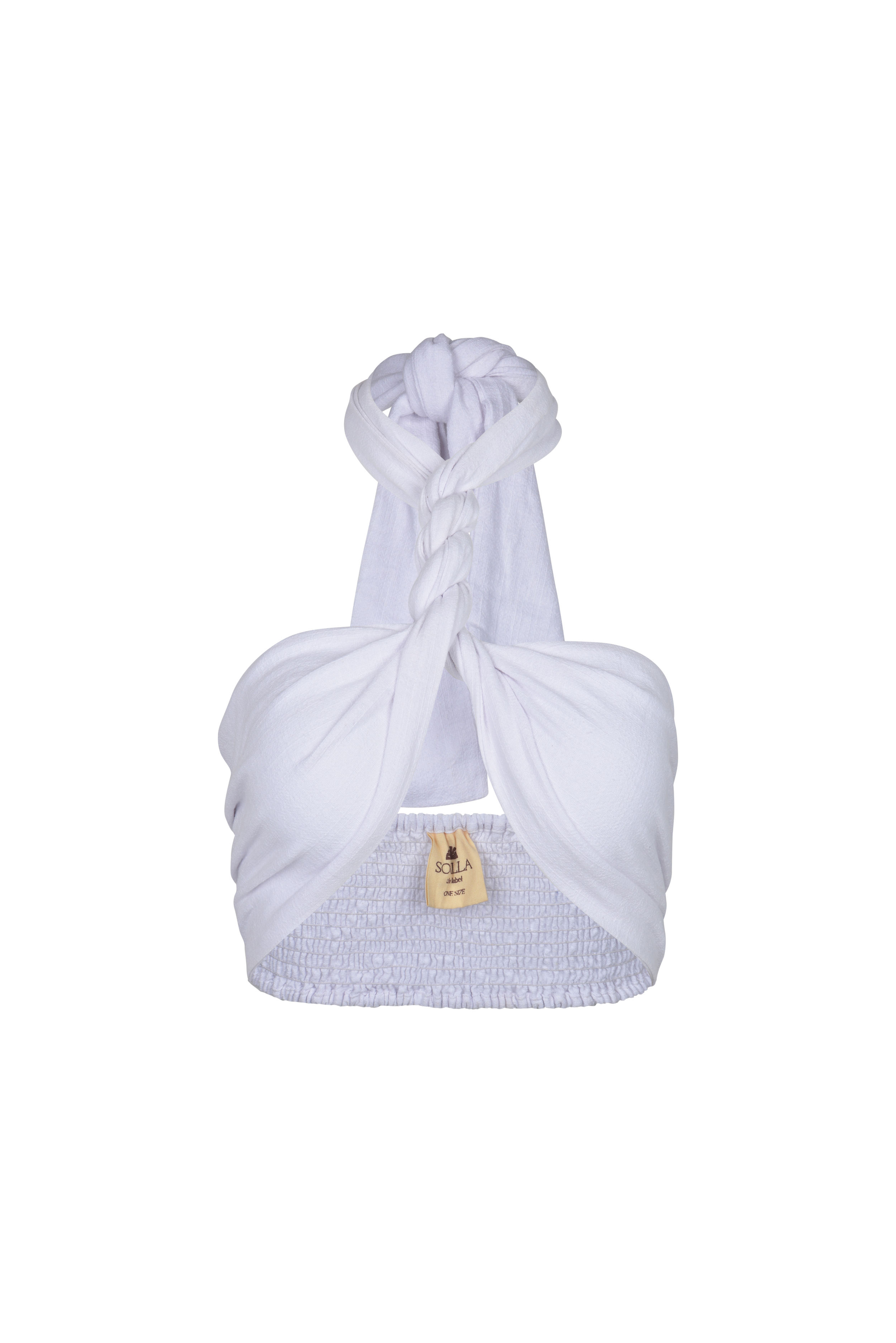 Signature multiwear organic cotton wrap top in white by SOULLA the Labe