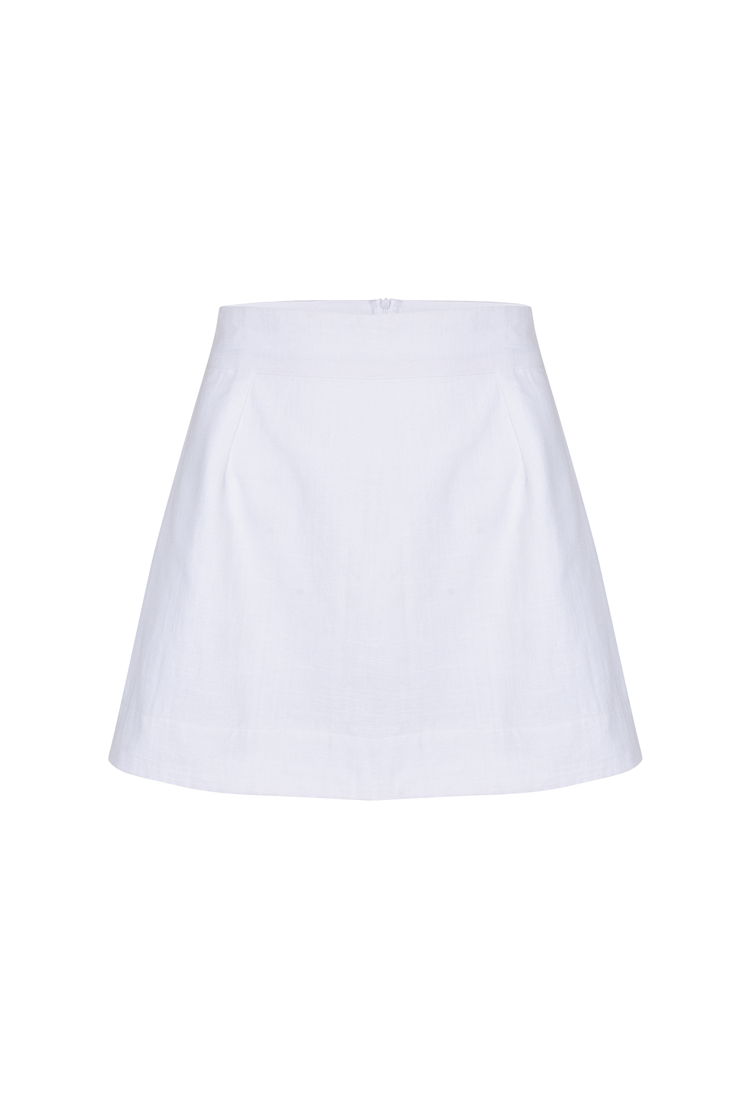 Haven organic cotton A-line skirt in natural white by SOULLA the Label