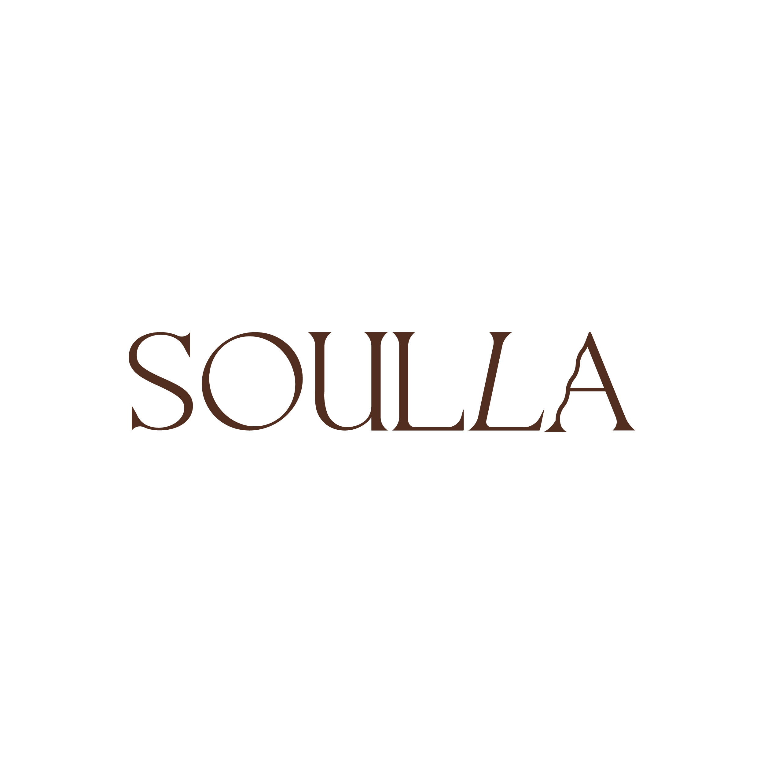Black background with text in the center reading 'Radio SoulLA' in white and brown letters.