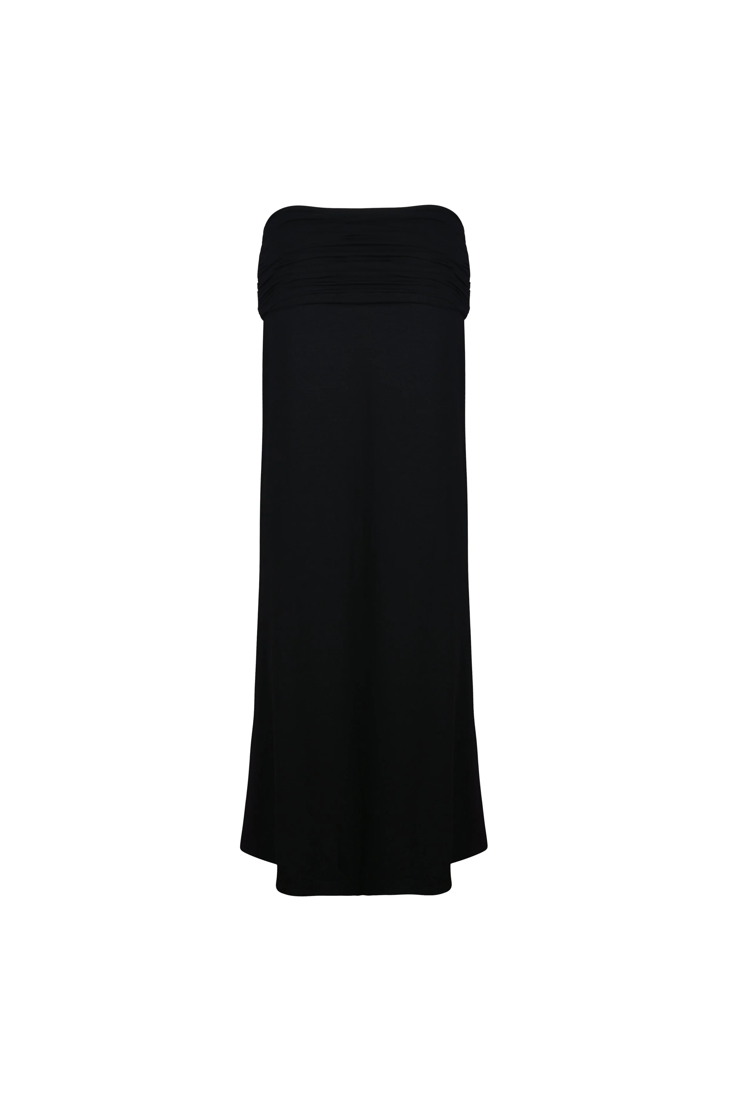 Brisa maxi skirt with ruched waistband in white by SOULLA the Label