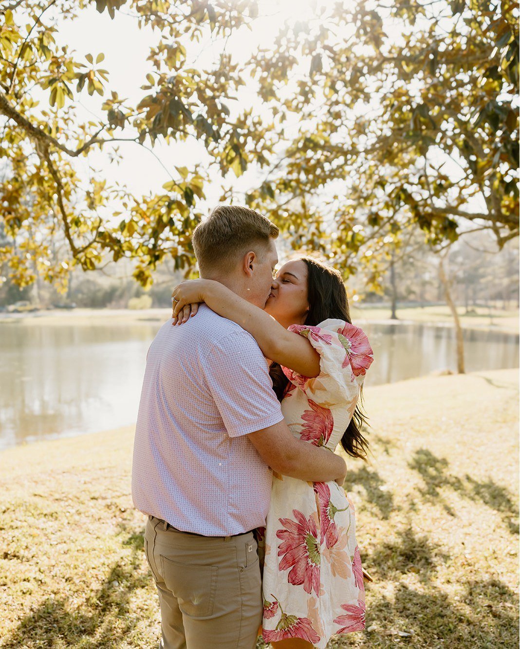 Madie &amp; Lawson's Engagement!!!! Sweet friends who absolutely BELONG together. Lawson contacted me as he was planning to propose. I got to hide out happily waiting for them to walk up to this beautiful pond. I sneaked up behind them, and as they t