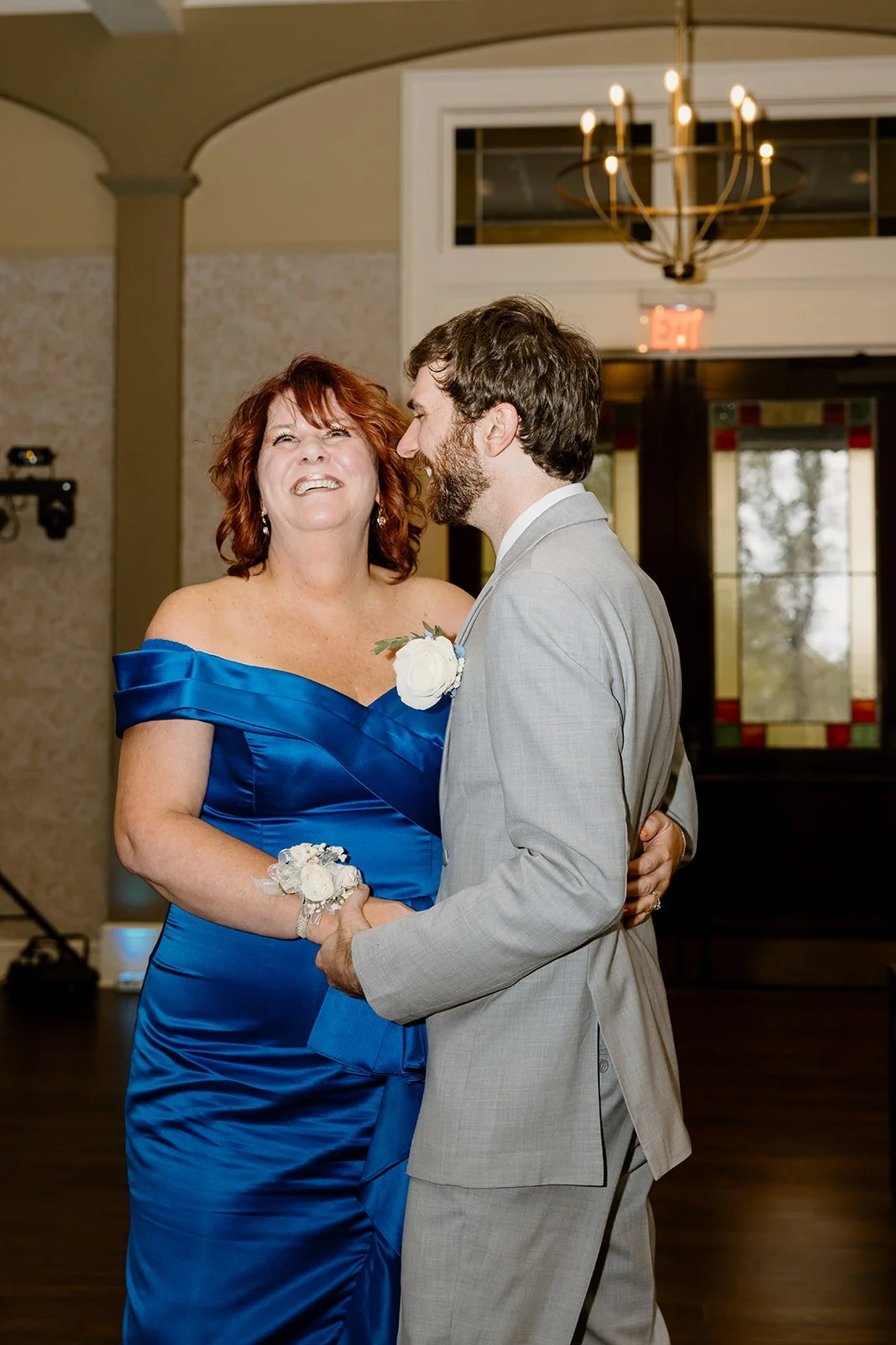 Groom dancing with his mom at a Burritt on the Mountain reception