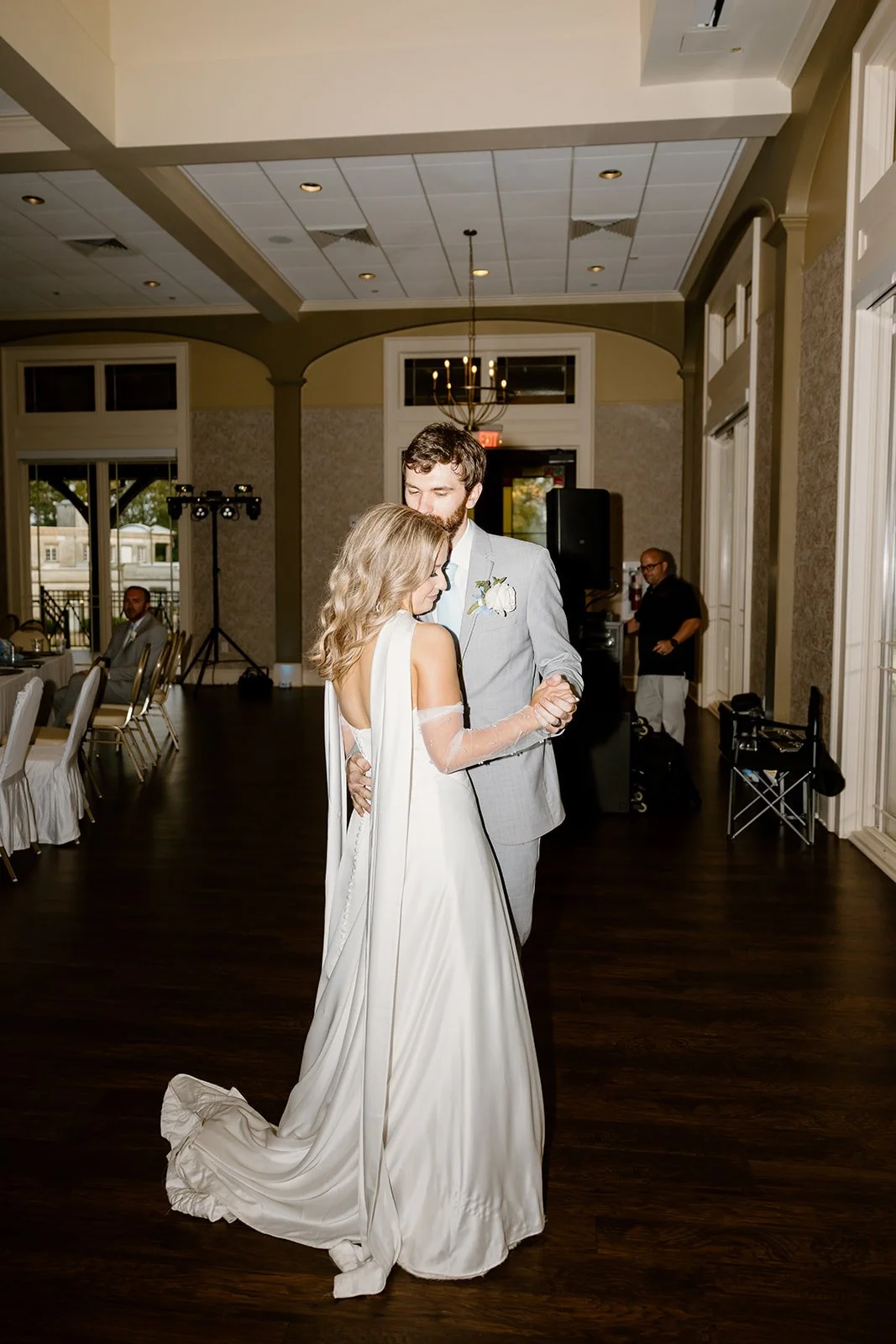 Bride and groom grand entrance at their Burritt on the Mountain reception