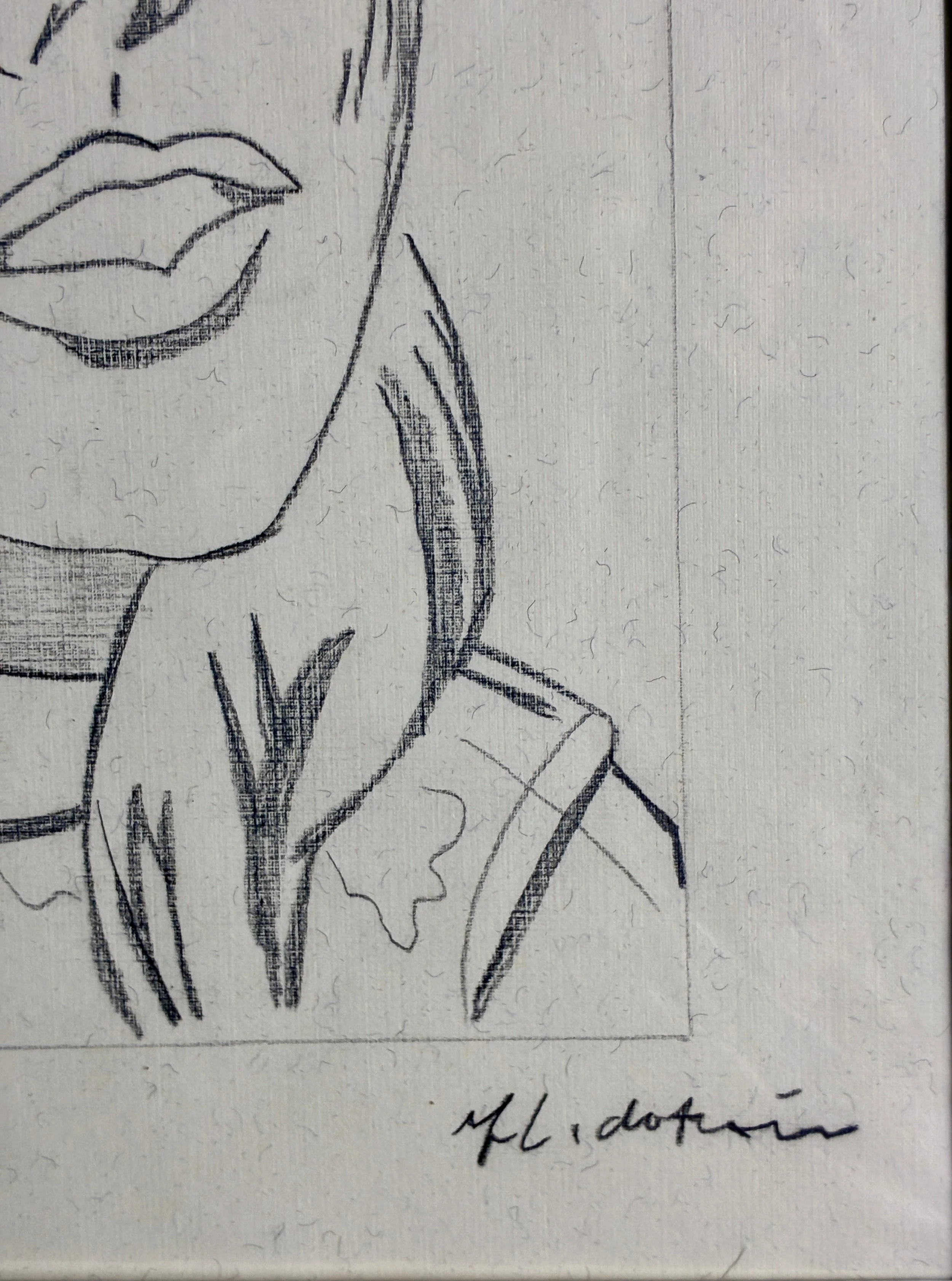 Roy Lichtenstein (1923-1997) Pencil Study of a woman