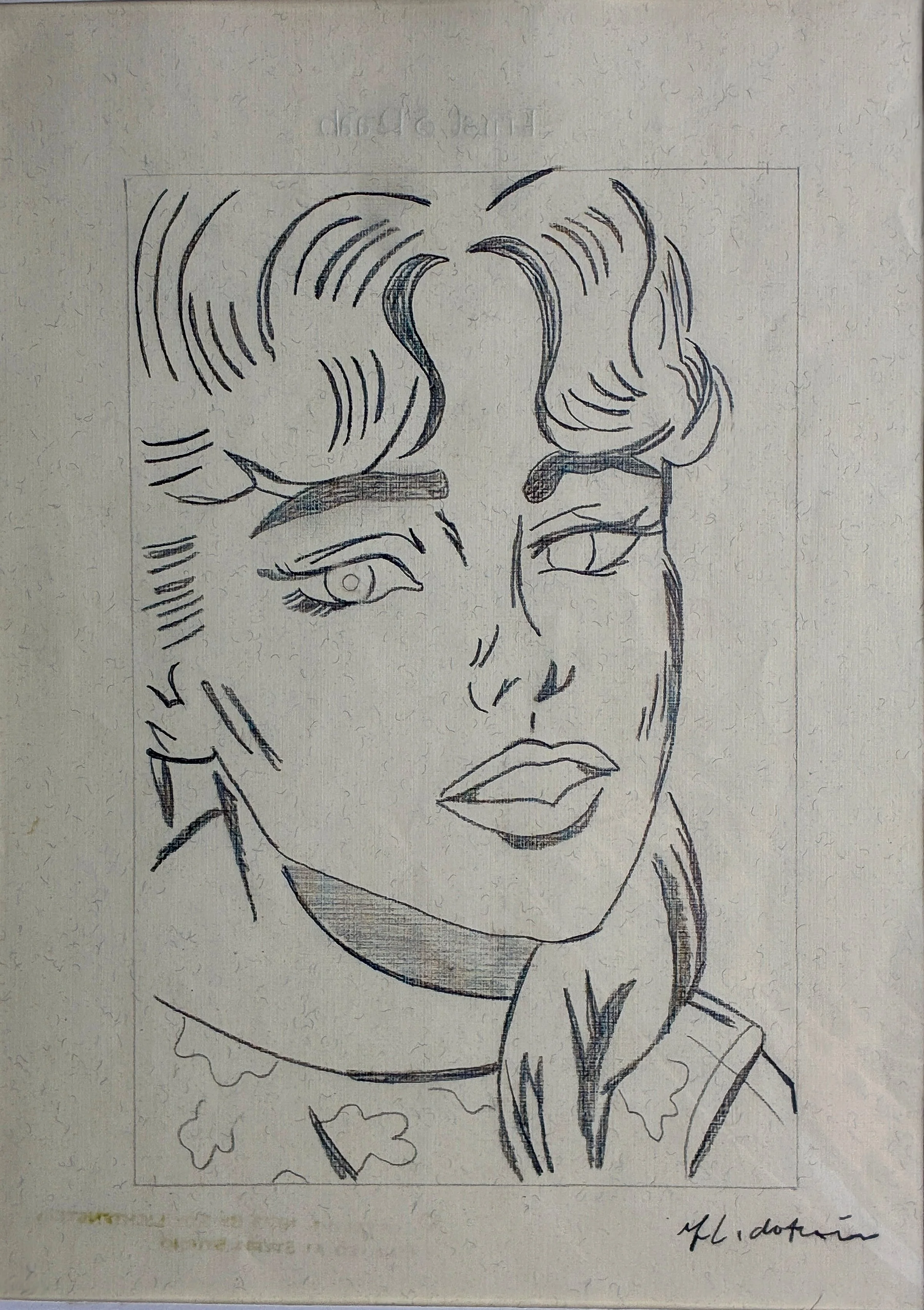 Roy Lichtenstein (1923-1997) Pencil Study of a woman