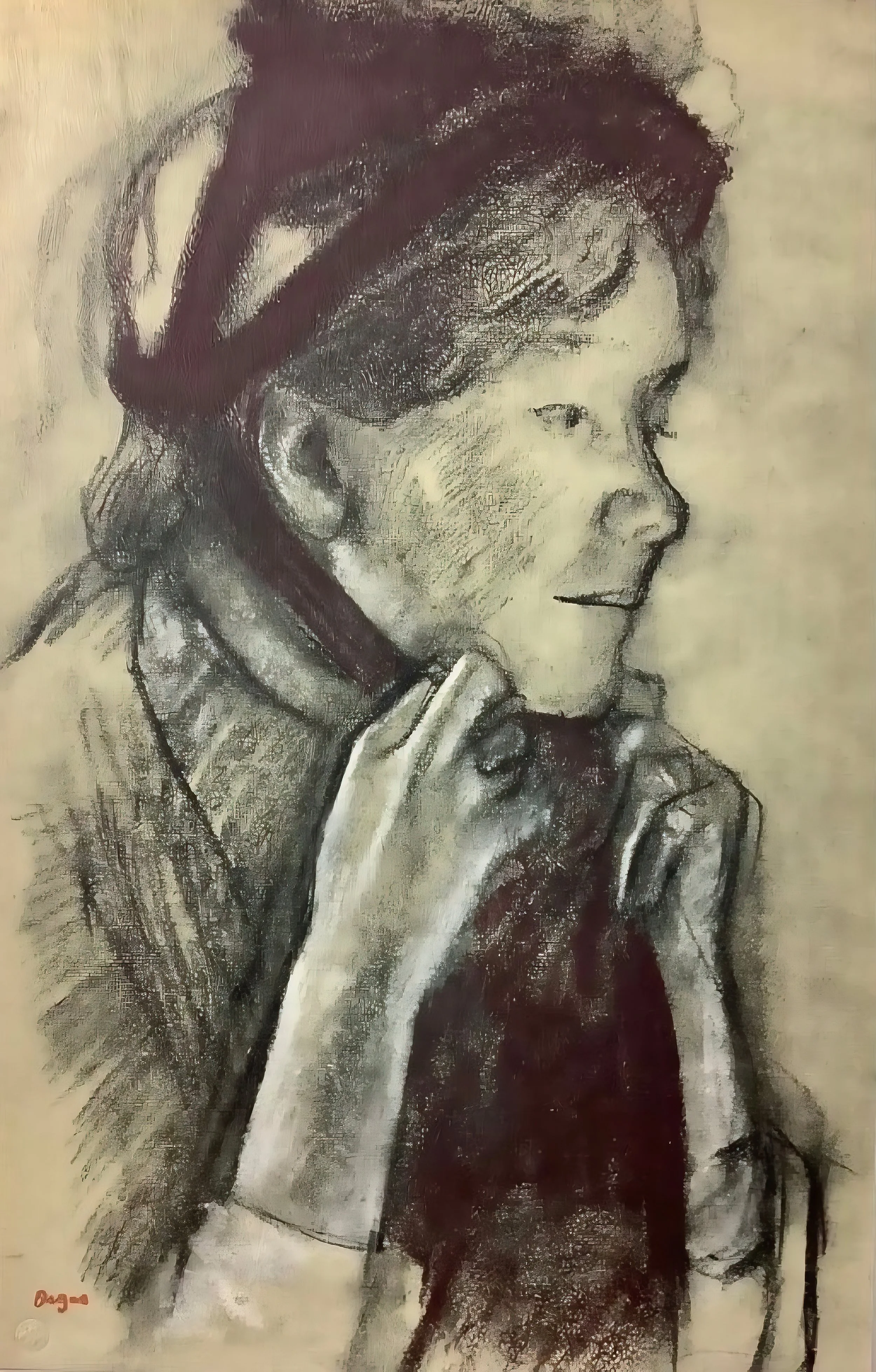 Attr: Edgar Degas (1834-1917) Chalk and Pencil On Paper
