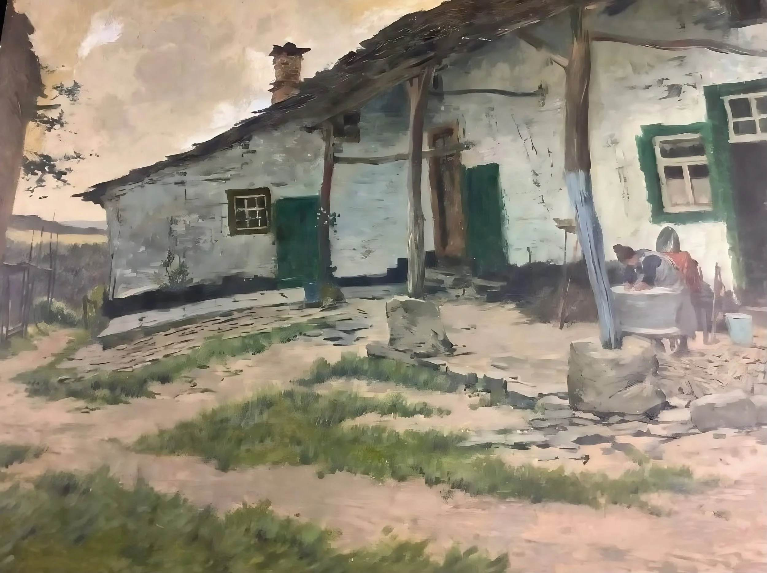 David Davies (1864-1939) Cottage In Dieppe