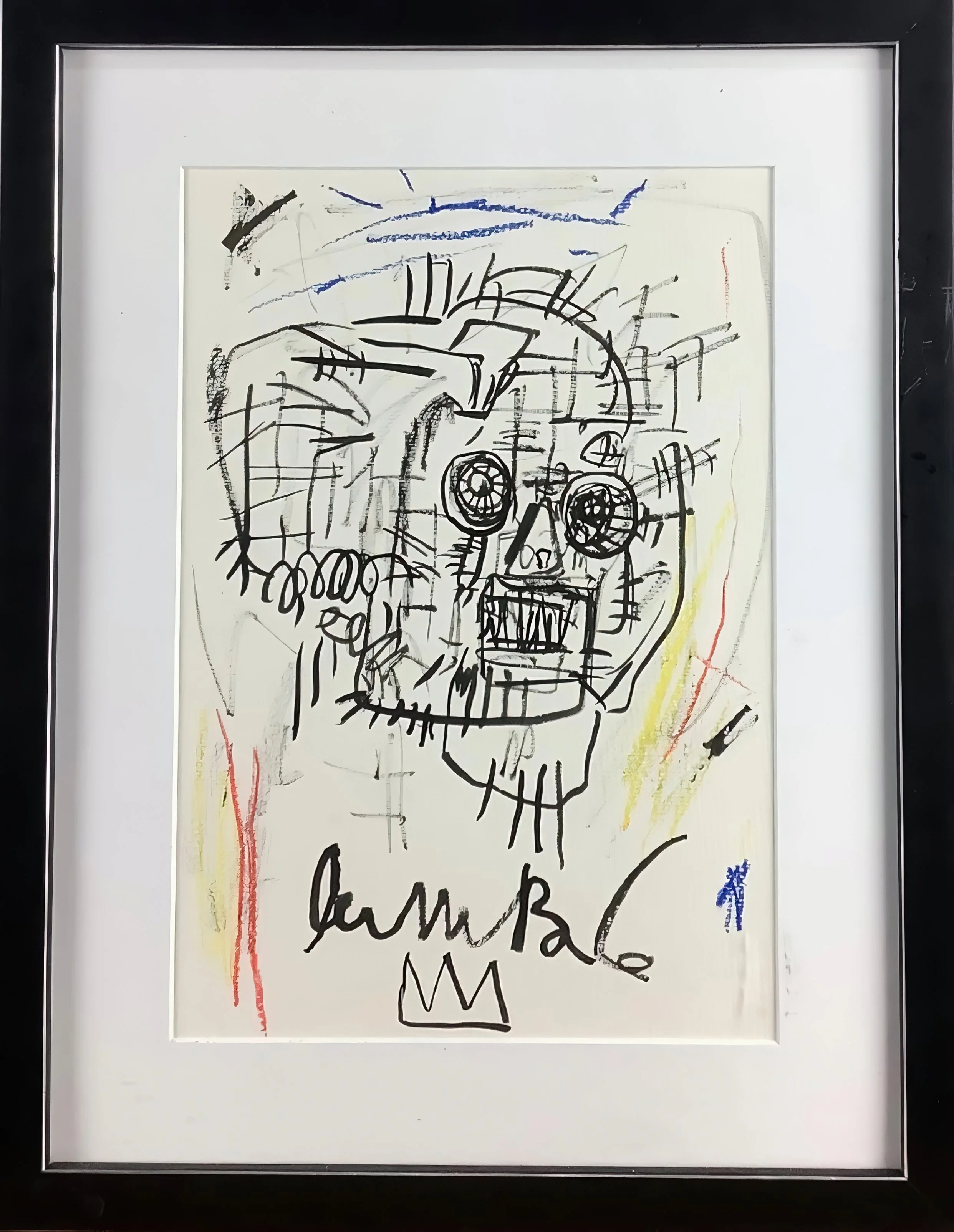 jean-michel-basquiat work on paper oil crayon, ink and paper