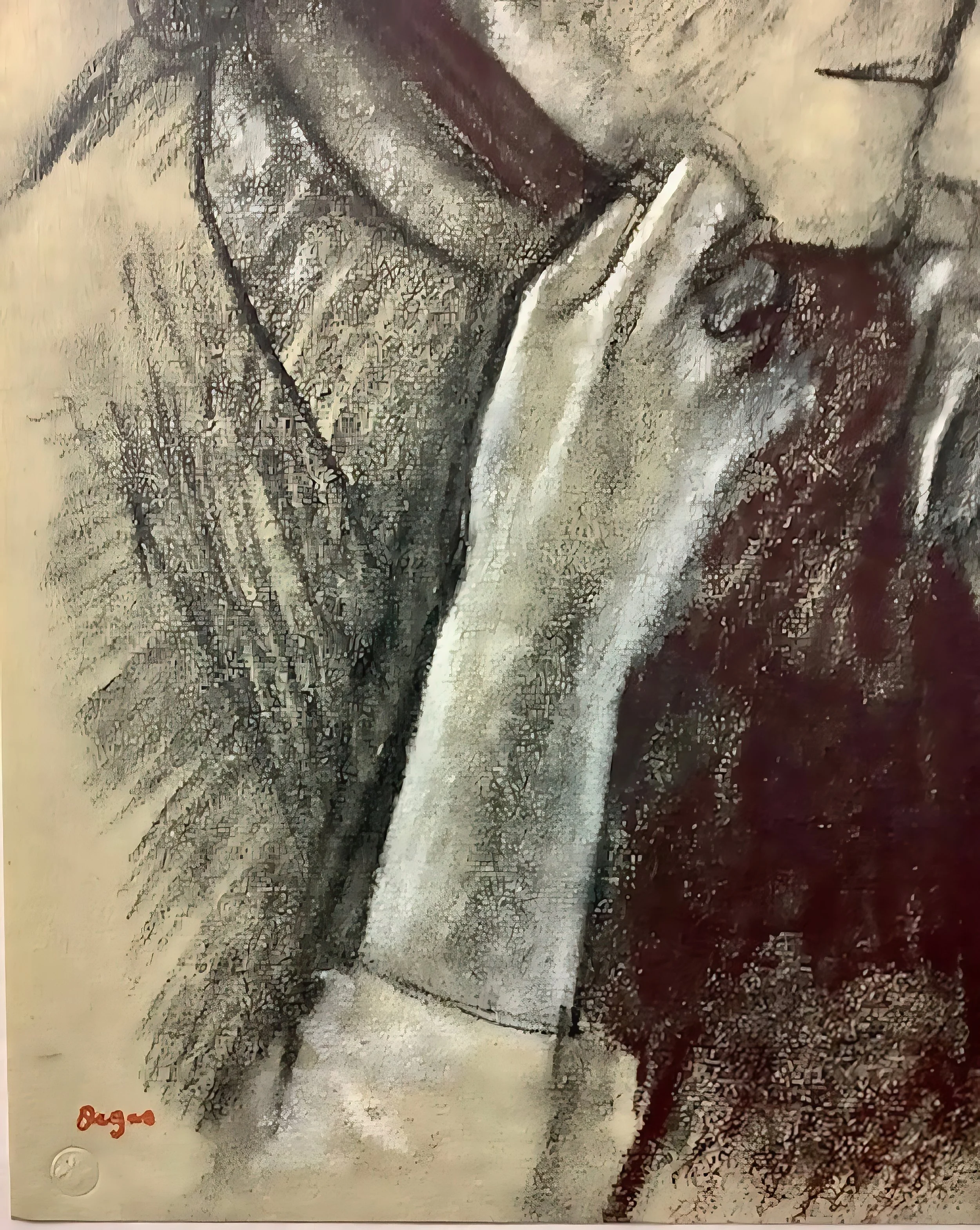 Attr: Edgar Degas (1834-1917) Chalk and Pencil On Paper