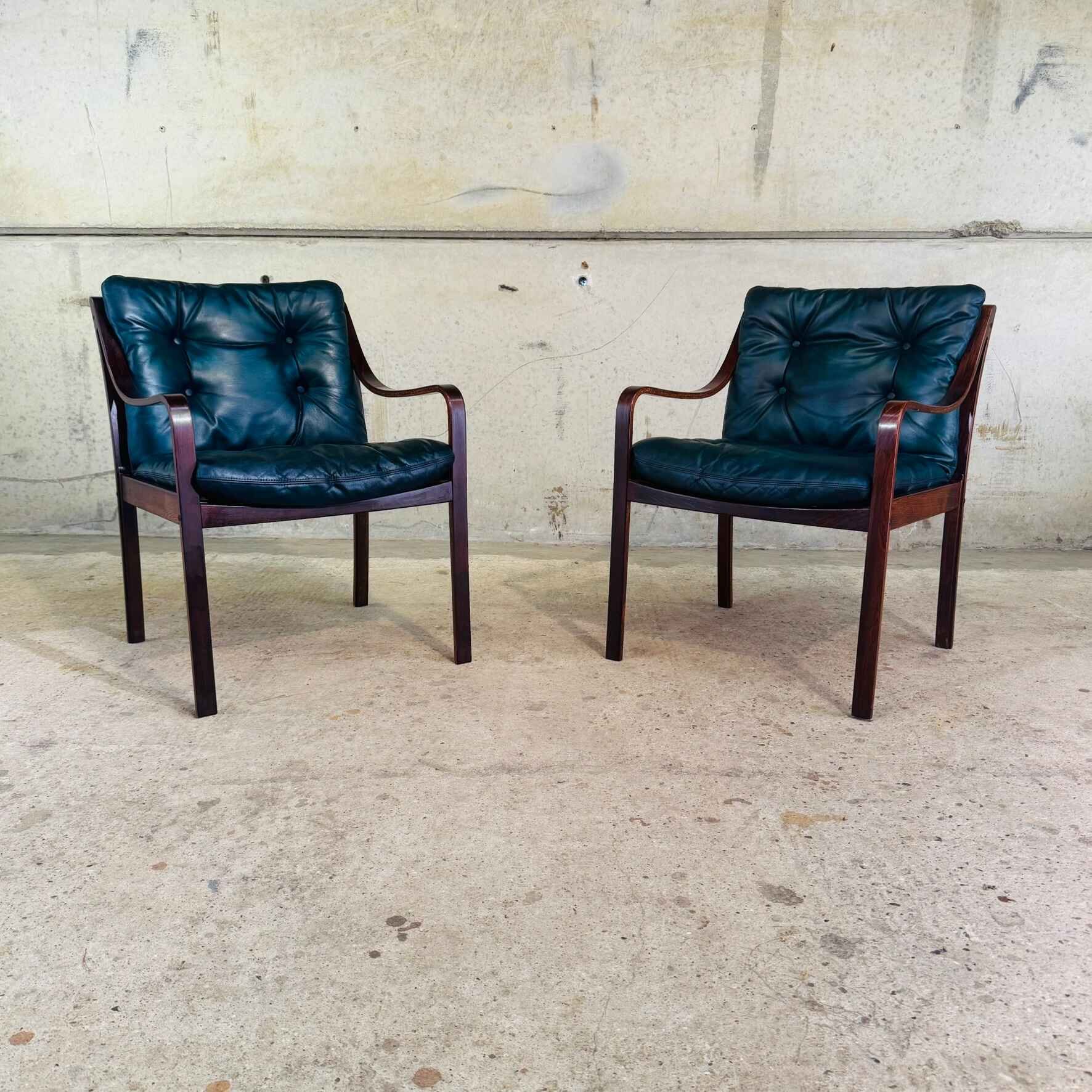 Pair of 1960s Norwegian Green LeatherLounge Chairs by Fredrik Kayser.jpeg