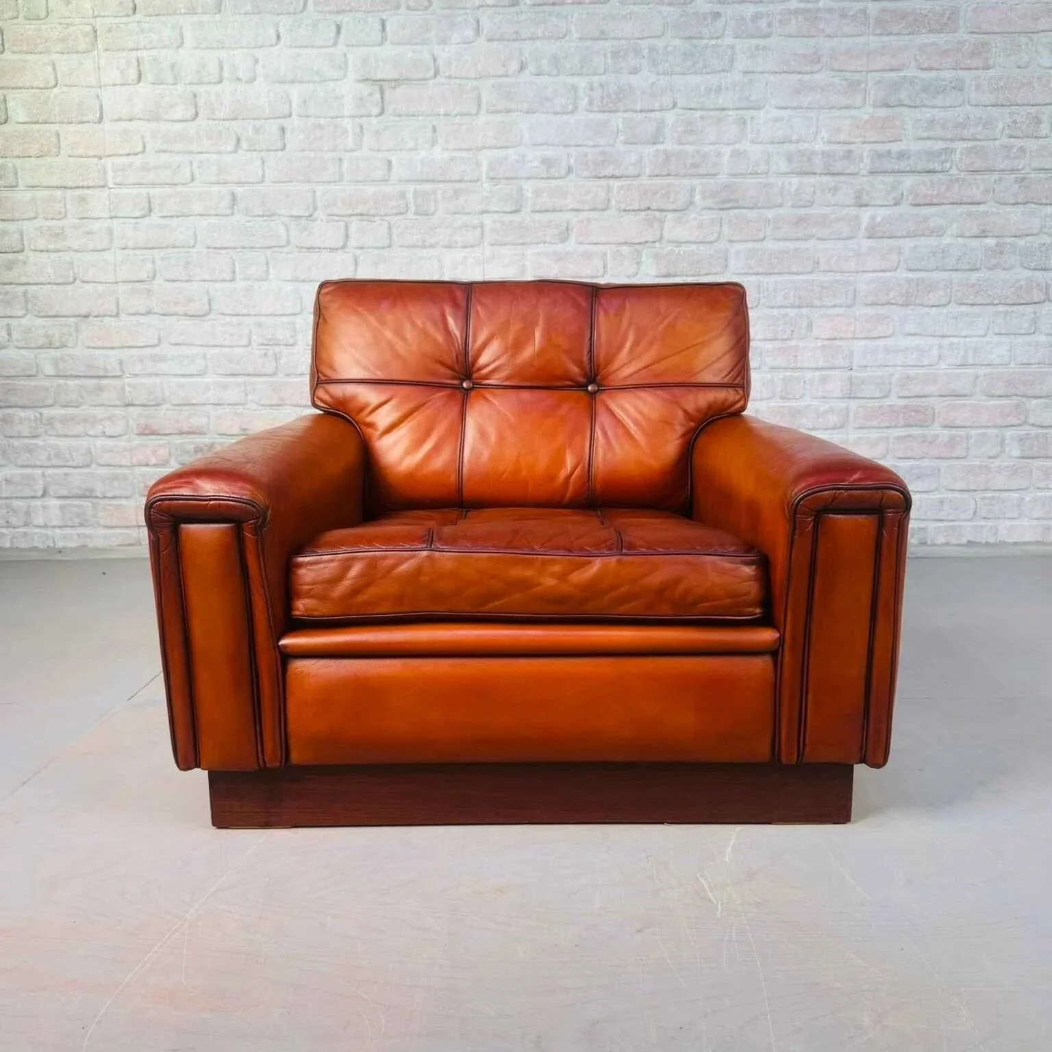 1970s+Swedish+Lounge+Tan+Leather+Chair+by+Nelo.jpg