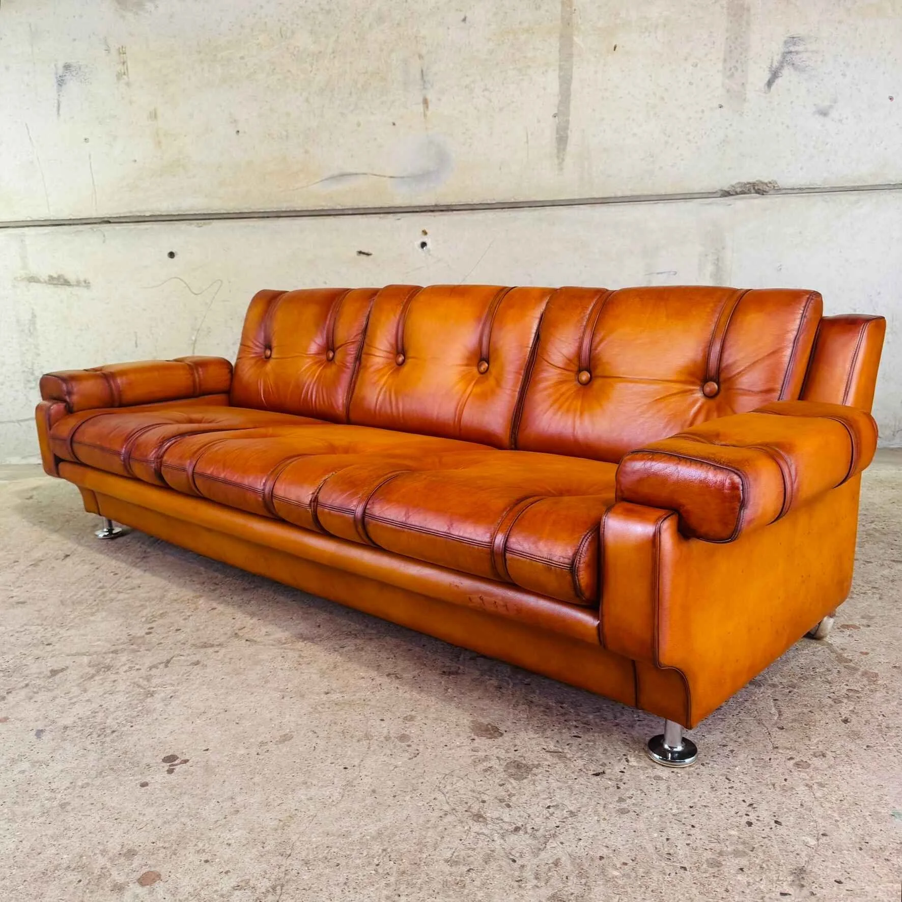Vintage Danish Three-Seater Cognac Leather Sofa (2).jpeg
