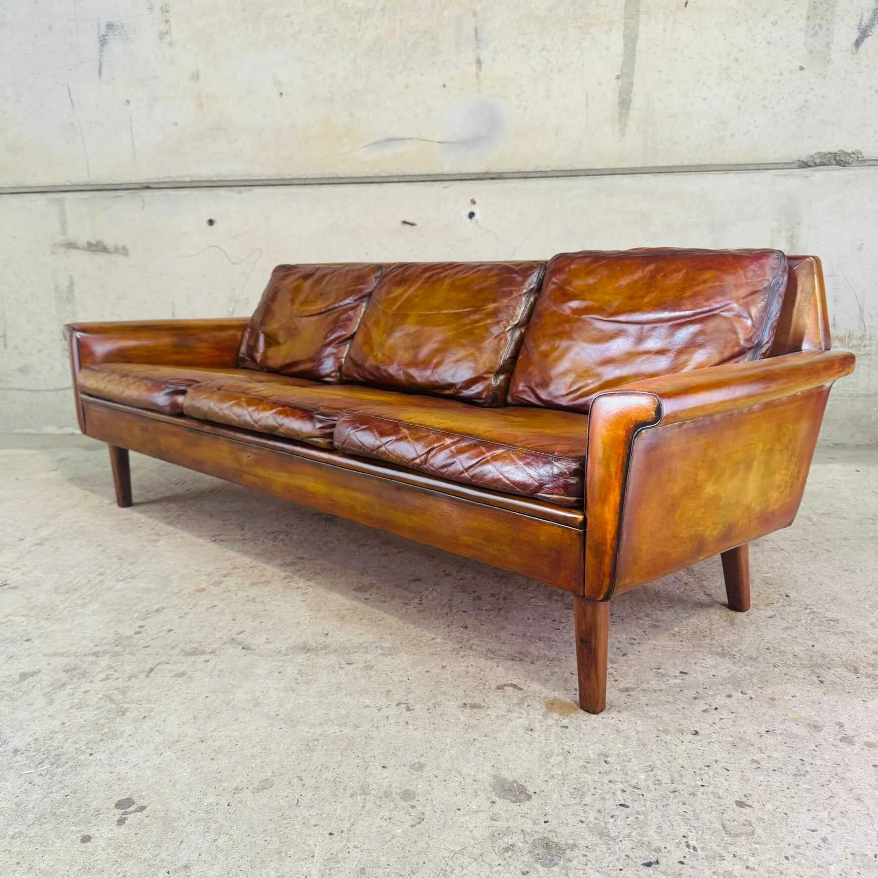 1970s Swedish Tan Leather 3-Seater Sofa – Solid Beech Legs (2).jpeg