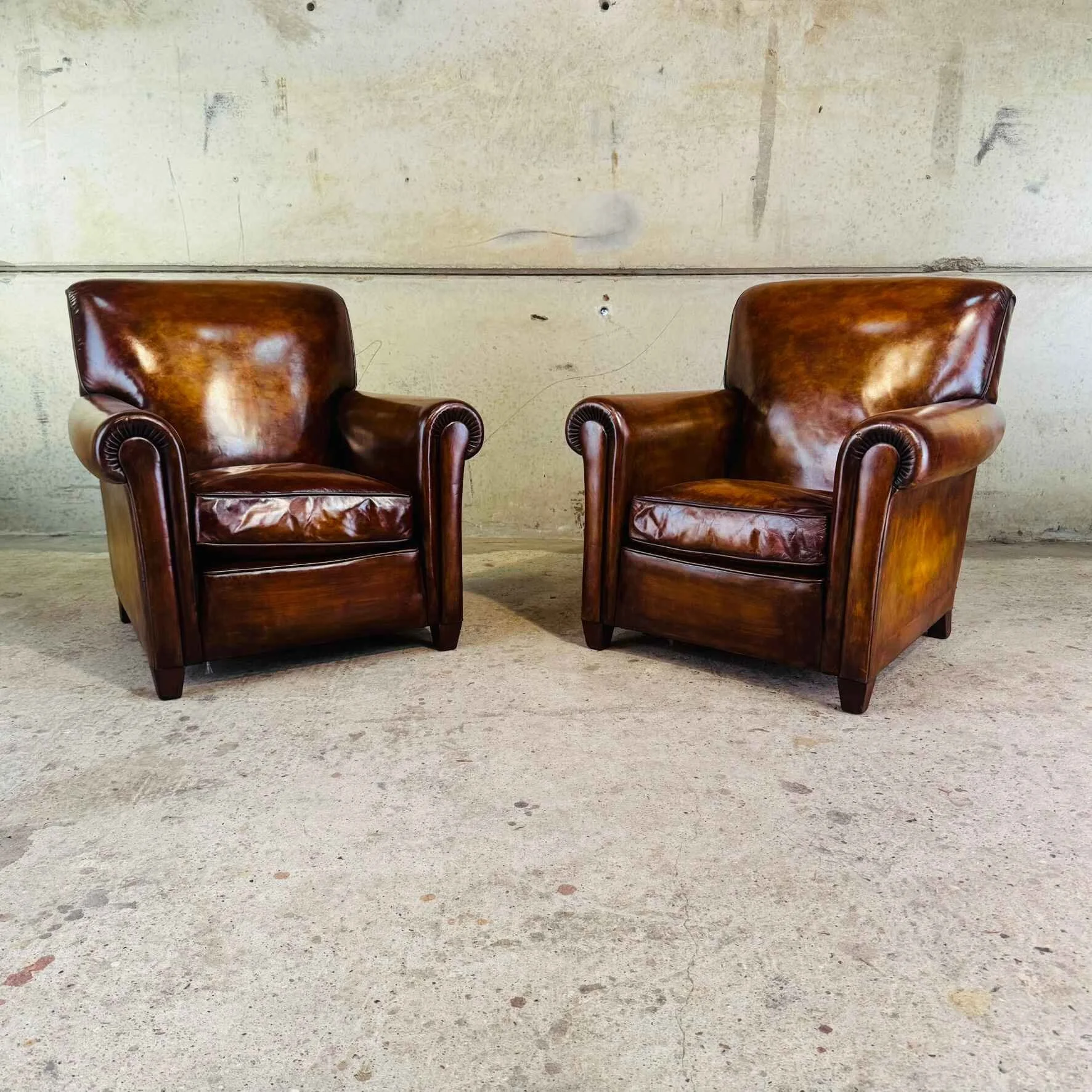 Pair of Vintage English Conran Tan Leather Armchairs – Elegant & Timeless.jpeg
