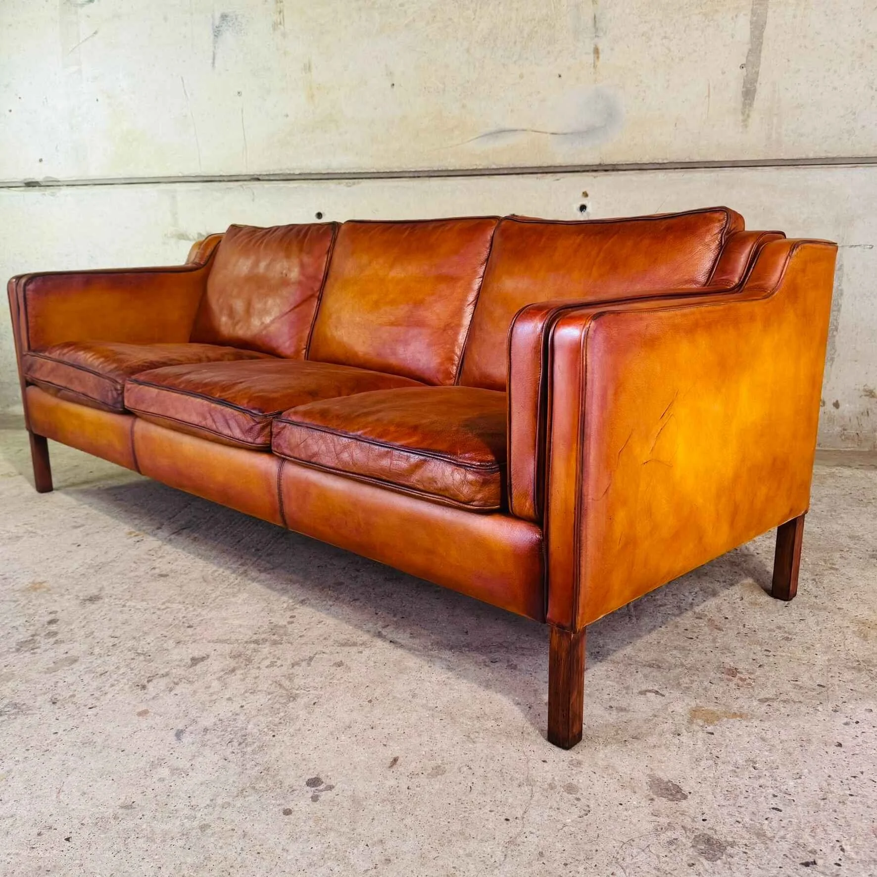 Vintage Danish 1970s Stouby Three-Seater Cognac Leather Sofa (2).jpeg