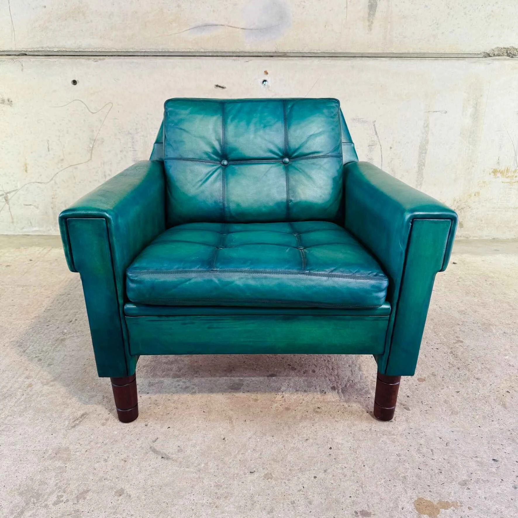 Vintage Danish 1970s Svend Skipper Armchair – Green Hand-Dyed Leather.jpeg