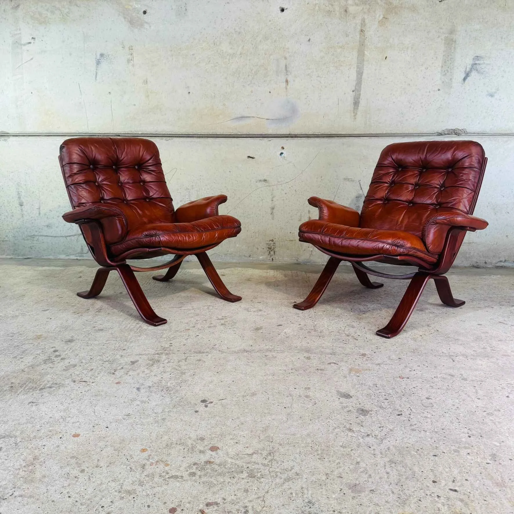 Pair of Vintage Danish Bentwood Chairs – Cognac Leather.jpeg