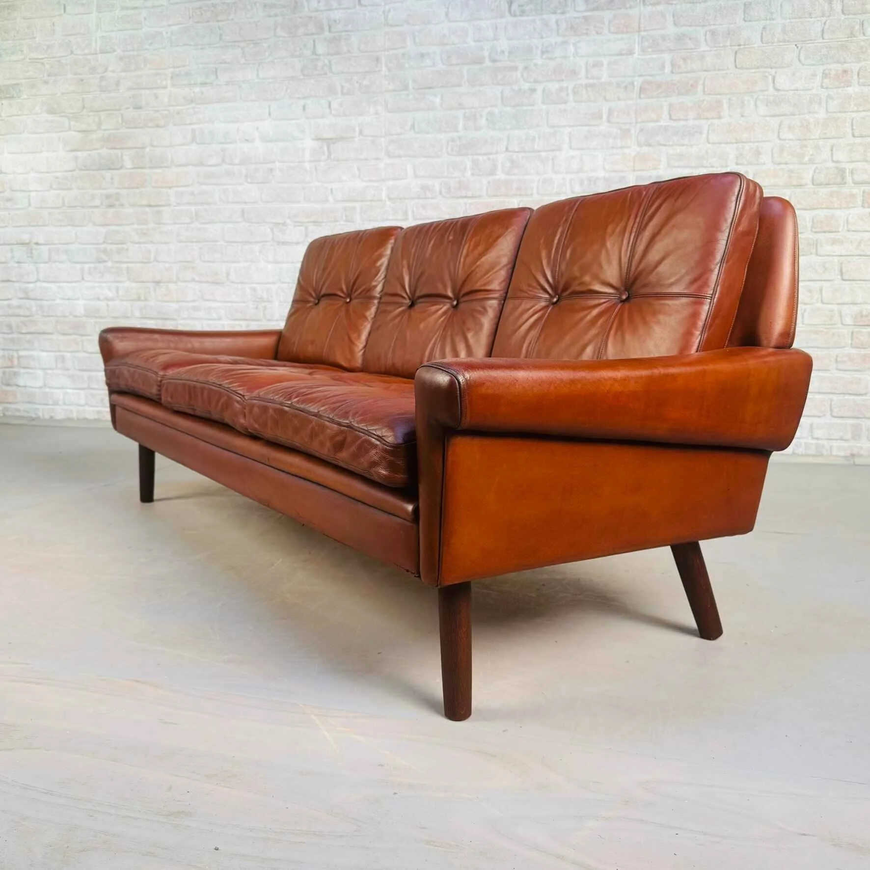 Vintage 1970s Svend Skipper Brown Leather Three-Seater Sofa (2).jpeg
