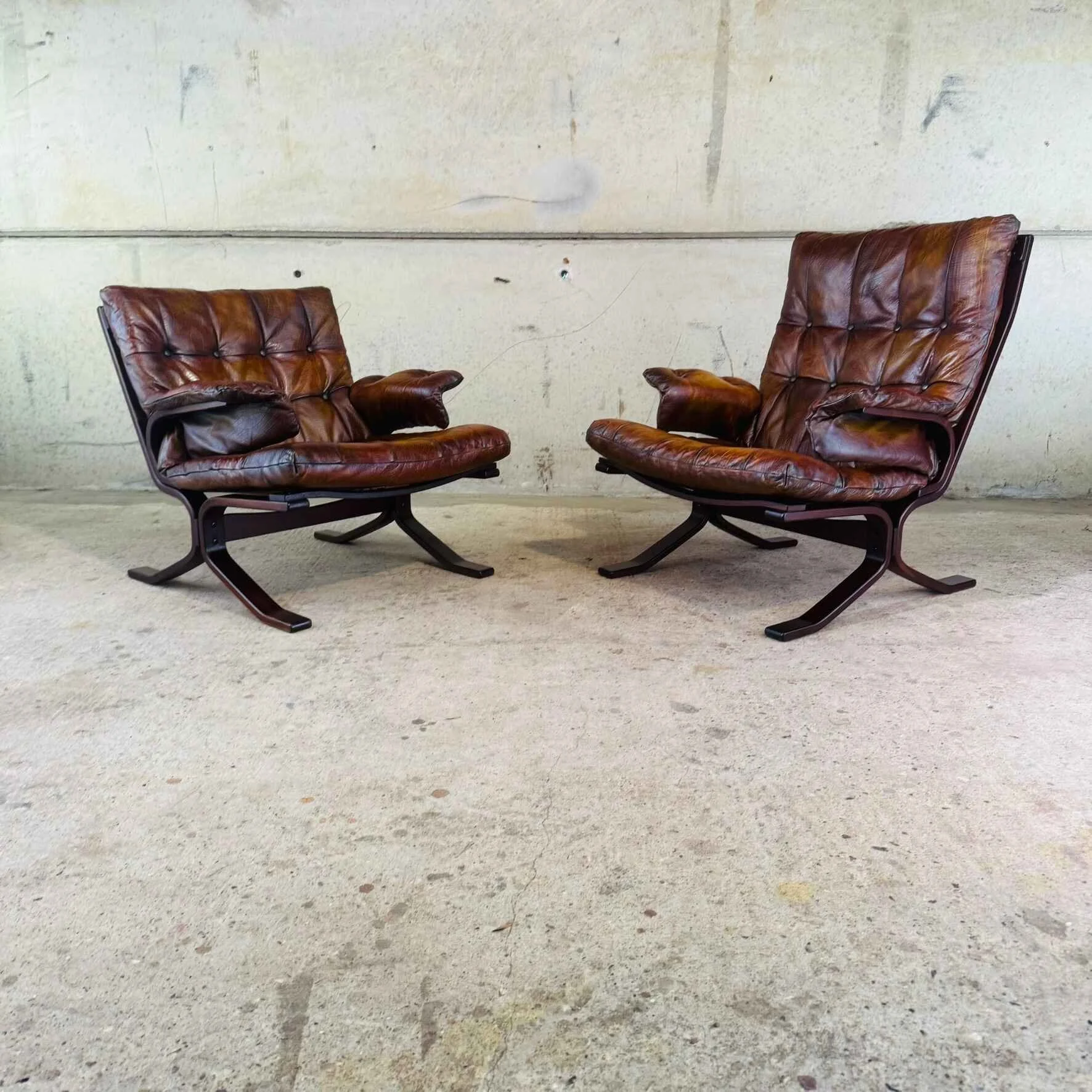 Pair of Norwegian 1970s Buffalo Leather Armchairs – Dark Tan.jpeg