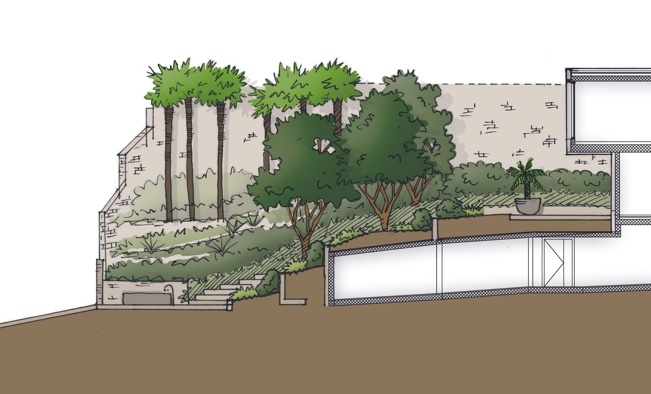 Studio Leaf Landscape Architecture Villa Ascona Garden Sketch