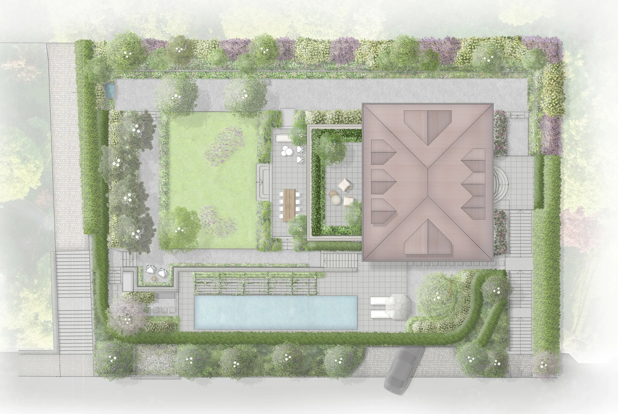 Garden Design for Historic Villa Garden in Zurich, Switzerland by Studio Leaf Landscape Architecture