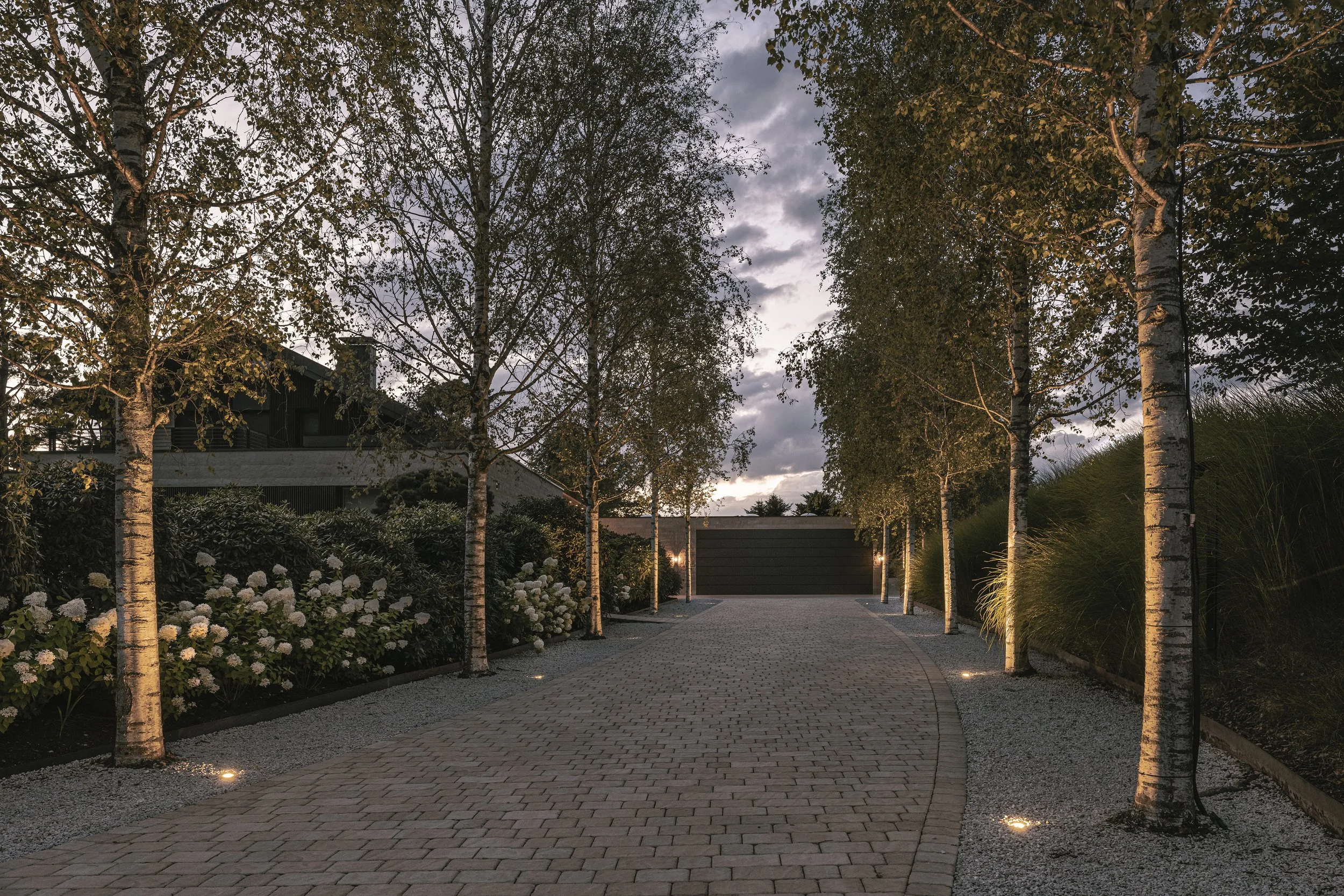 Landscape Architecture Lake Zurich Garden Design Villa Garden Entrance Lighting