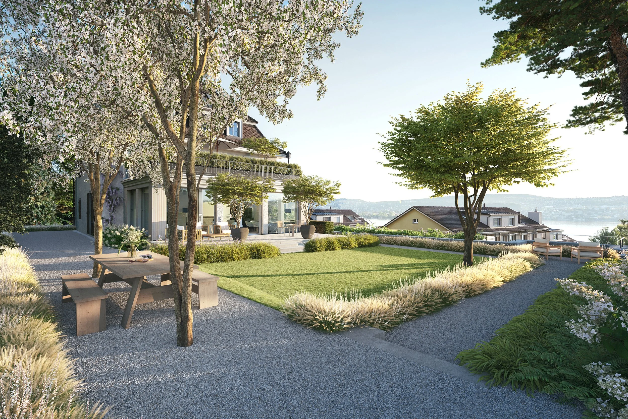 Garden Design for Historic Villa Garden in Zurich, Switzerland by Studio Leaf Landscape Architecture