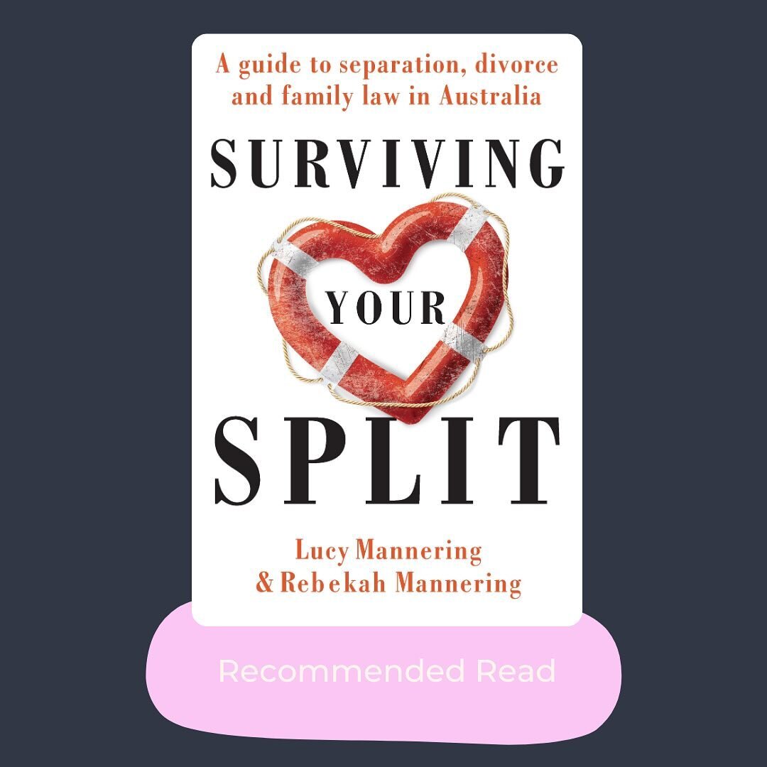 📣 Recommended Read 📣 

Soooo many benefits to self-education throughout the divorce process. My recommendation is to start here: with &lsquo;Surviving Your Split&rsquo; by Lucy Mannering &amp; Rebekah Mannering. Super practical guide to the Austral