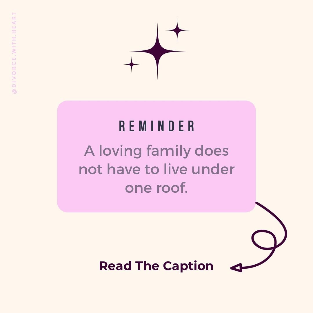 Here&rsquo;s something to think about&hellip; a family does not have to live under one roof. Family is about love, connection, and shared values &gt; not physical boundaries. Whether co-parenting after divorce or navigating blended families, what tru