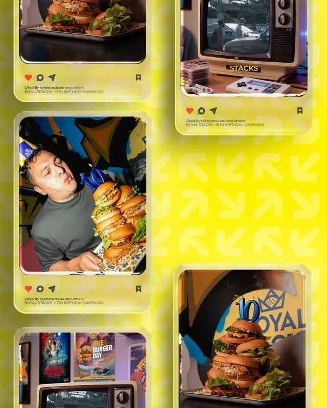 @royalstacksau turned 10 so we had to make sure Melbourne knew about it.⁠
⁠
We managed the socials, produced the content and ran the paid ads - driving serious reach, high engagement and strong campaign momentum across the month.