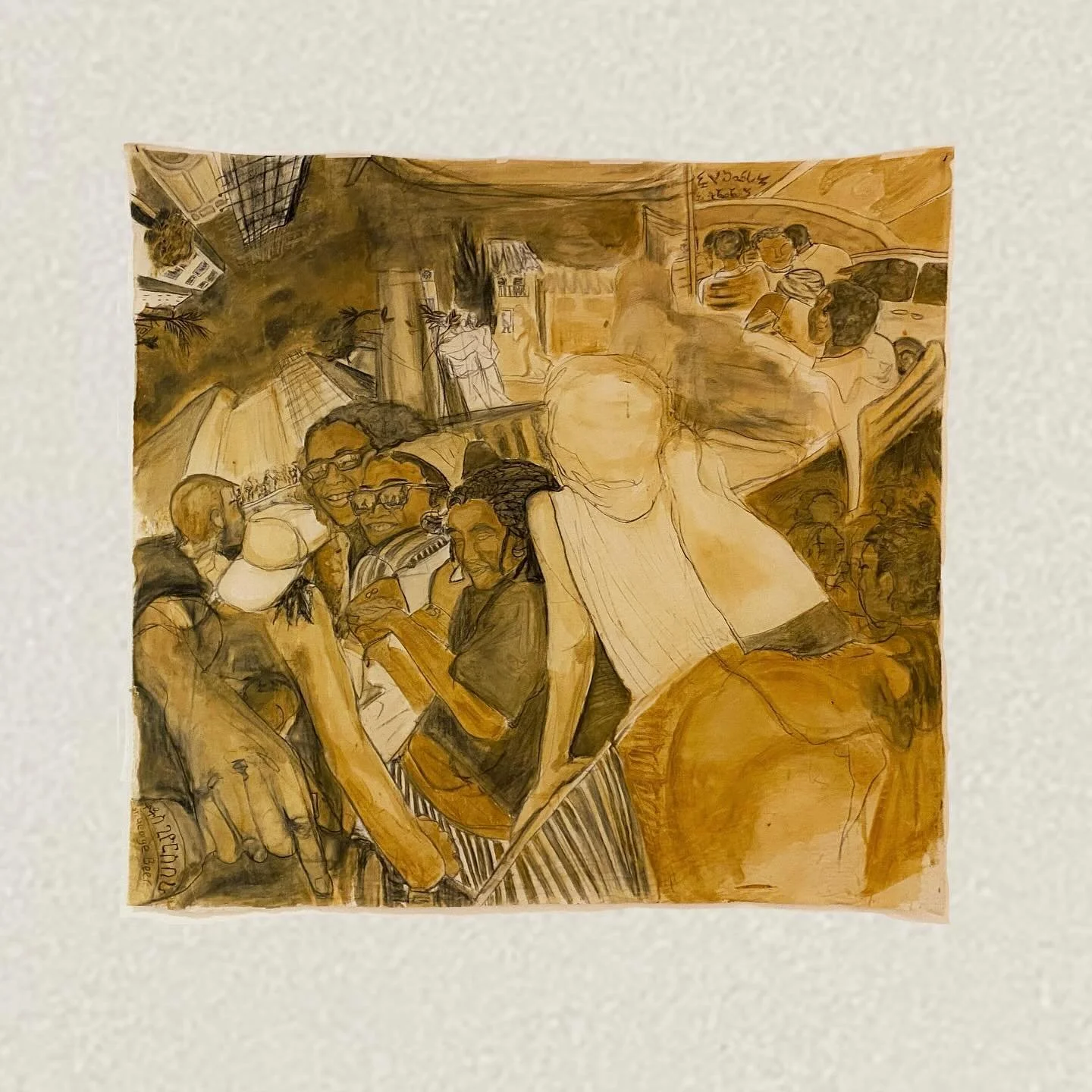 Amazing paintings made with clay from Ethiopia and South Korea by @kihwa_endale 
Featured in the Diaspora Dreams: Other Worlds exhibition 🪔