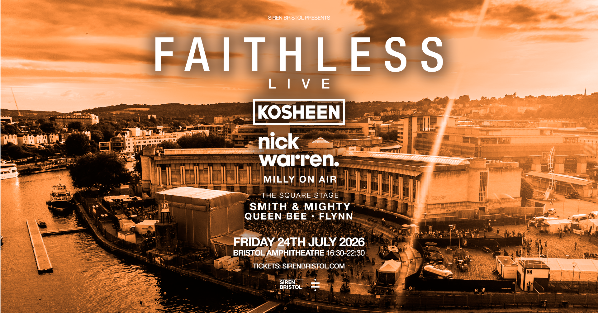 Faithless [LIVE] on Bristol Harbourside | Siren