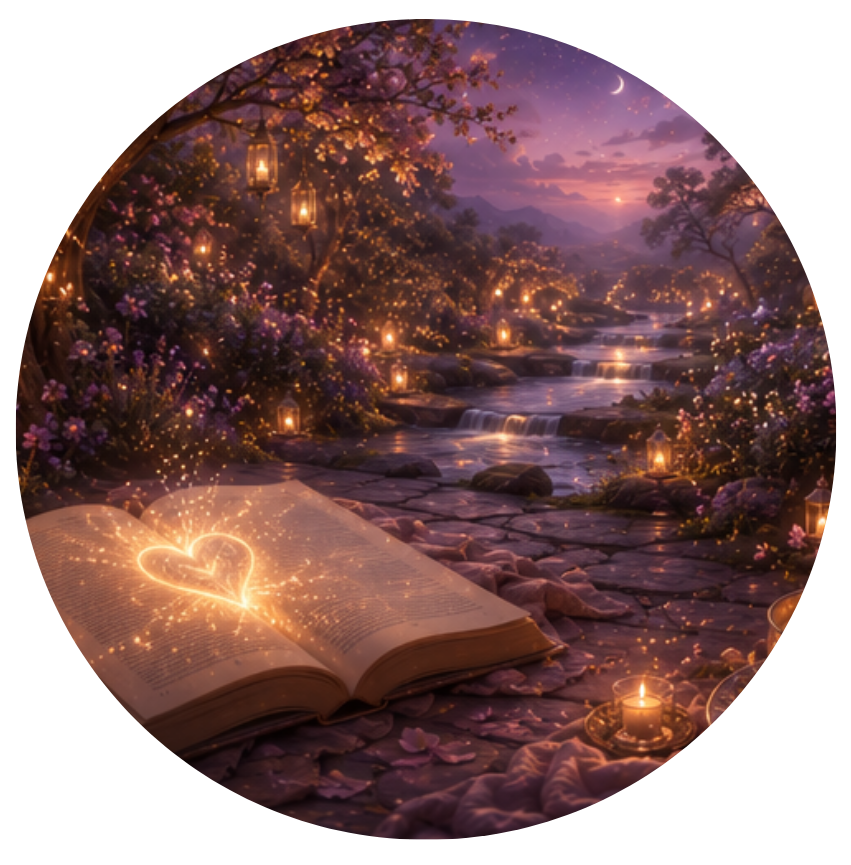 open book under starlight
