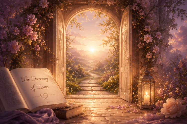 open doorway into garden