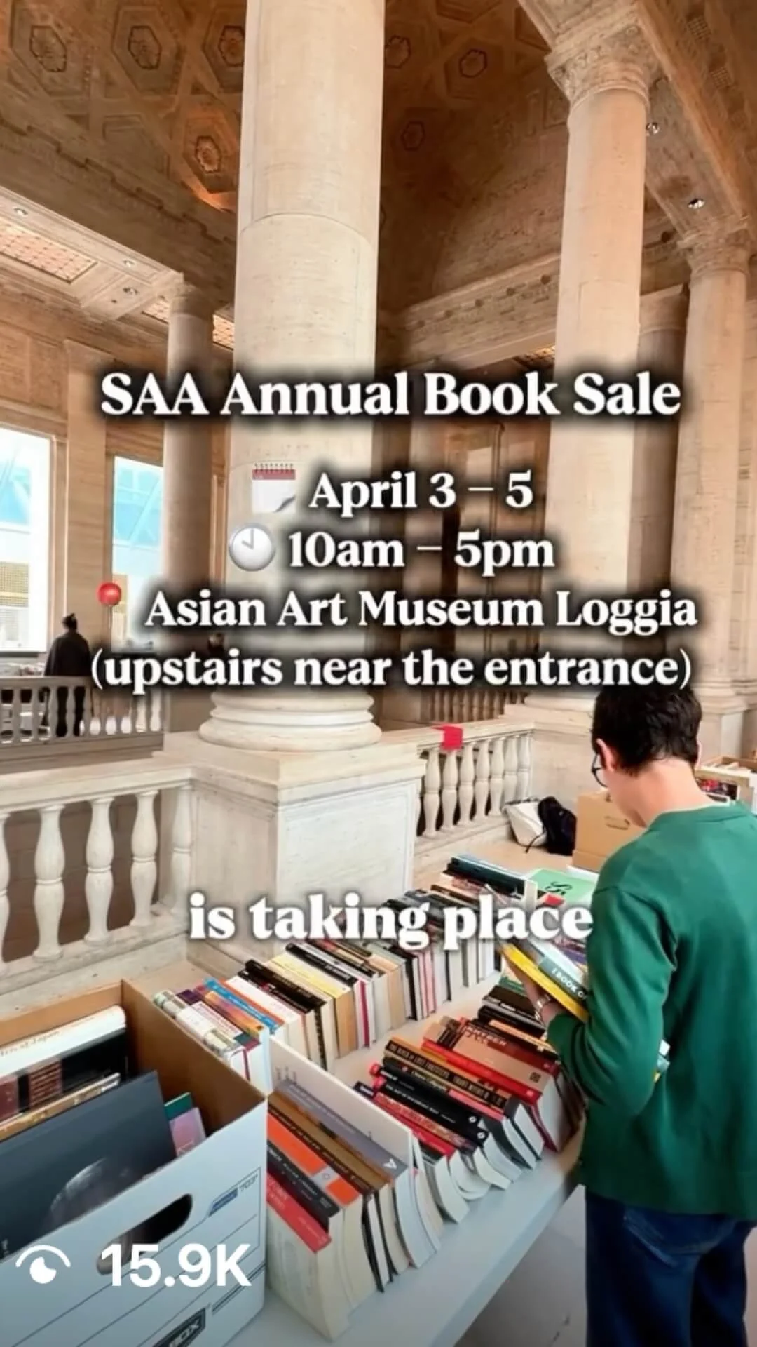 Reel created for Society for Asian Art's Annual Book Sale.