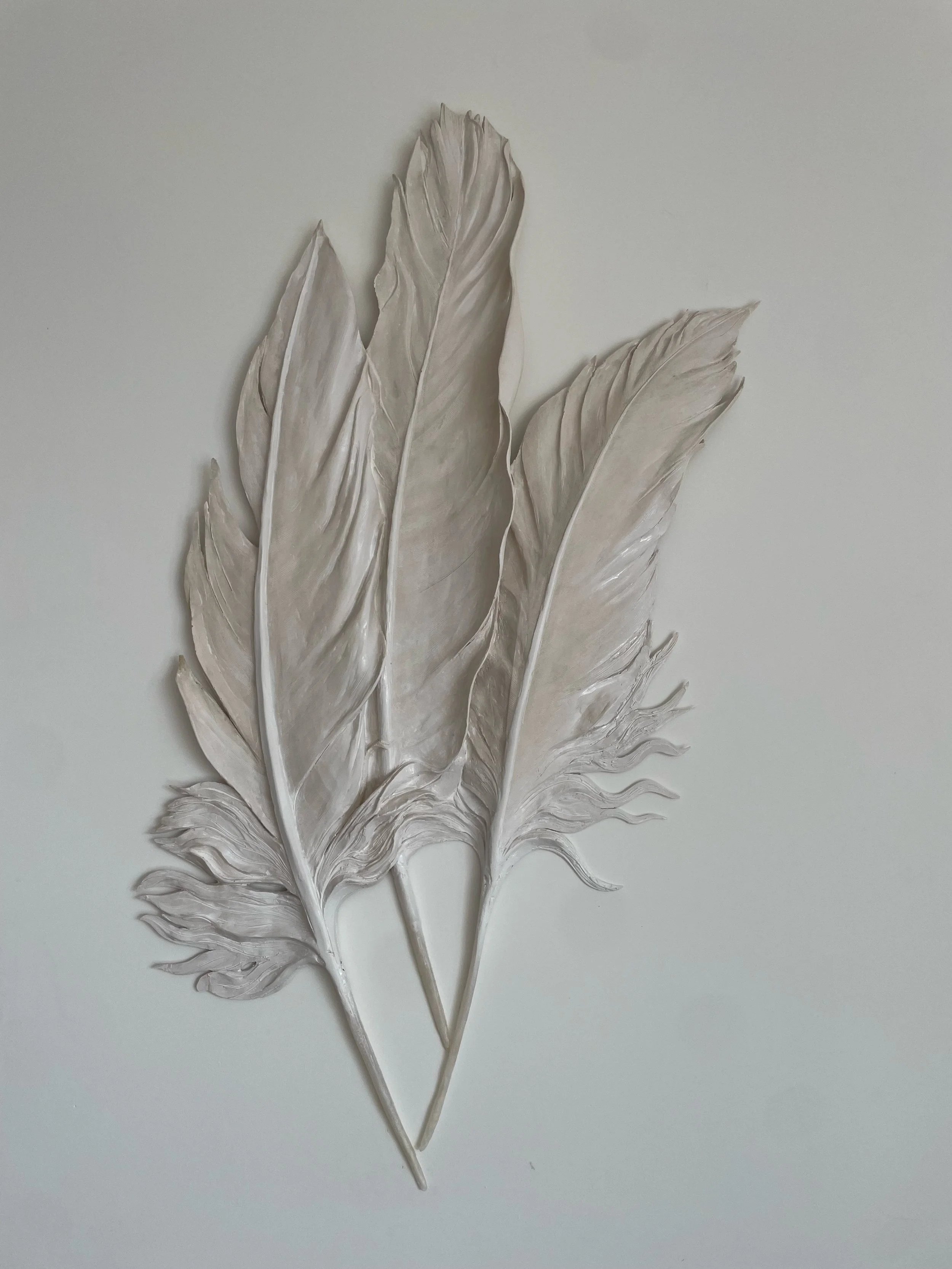 "SWAN" casted relief made from jesmonite .