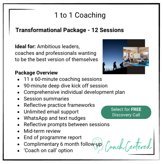 1 to 1 Coaching - Transformational Package (12 Sessions)