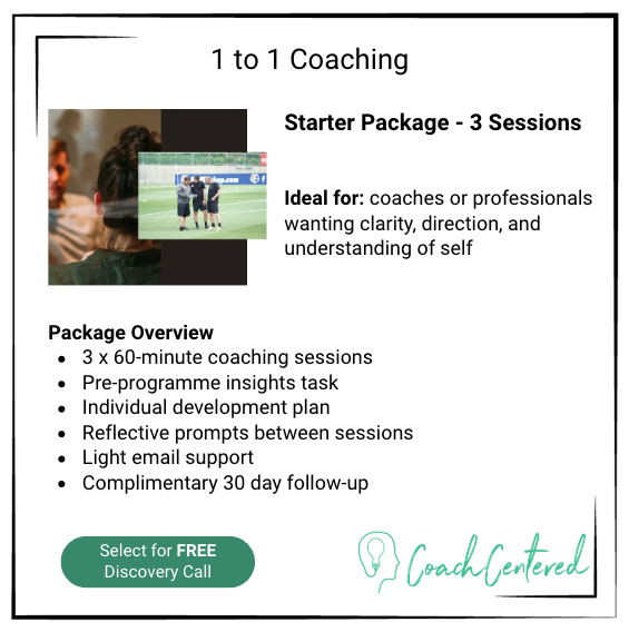 1 to 1 Coaching - Starter Package (3 Sessions)