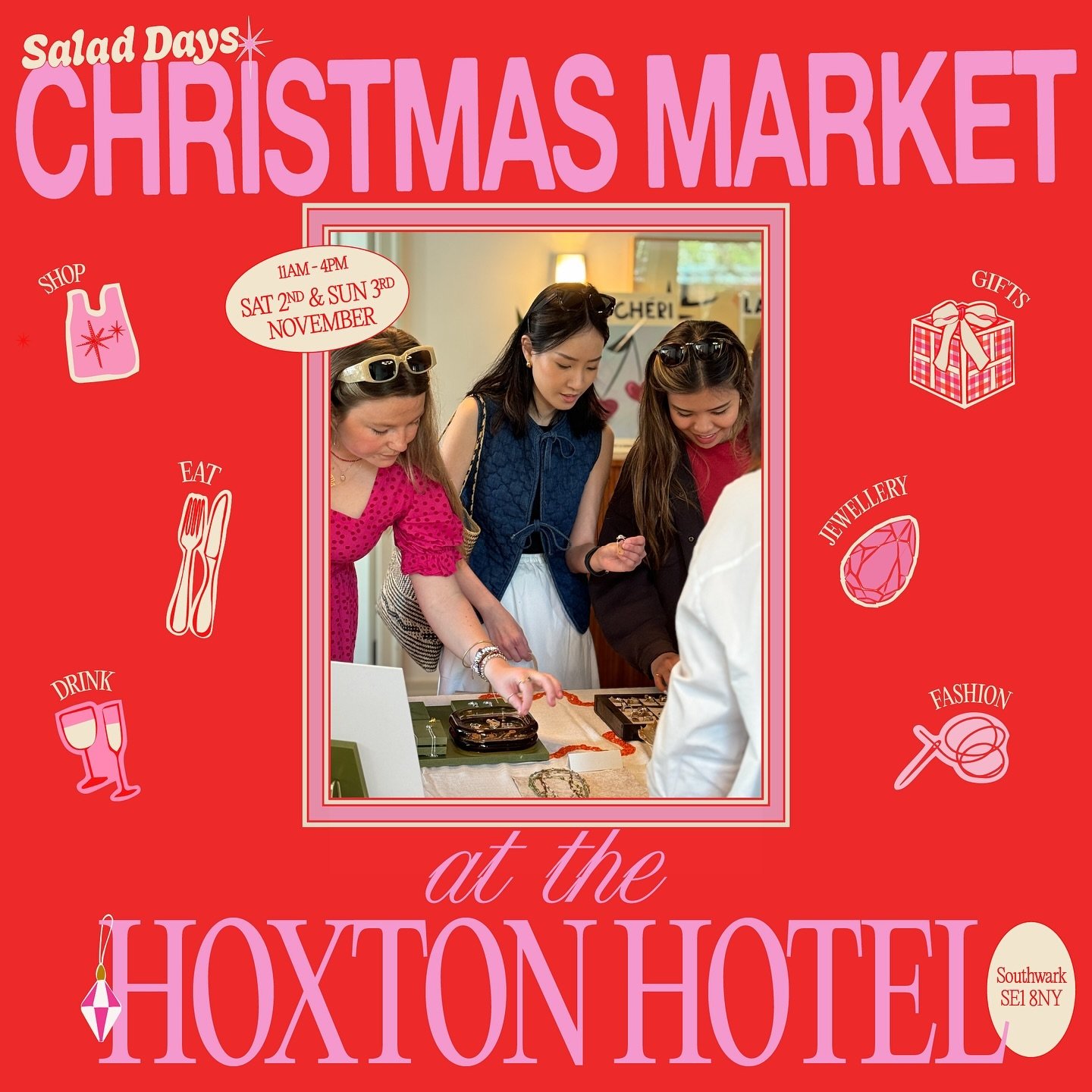 Christmas party rail pending&hellip;🪩🎄✨

We are popping up once again at the effortlessly cool and chic @thehoxtonhotel in Southwark with @saladdaysmarketlondon on the 2nd November, in time for your Christmas party looks ✨

Expect velvet dresses, s