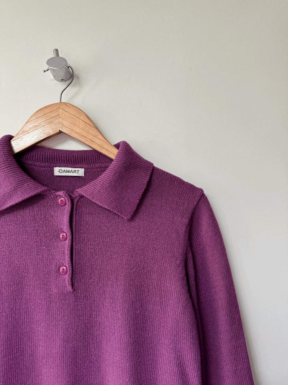 Vintage Damart Knit In Purple Size S —