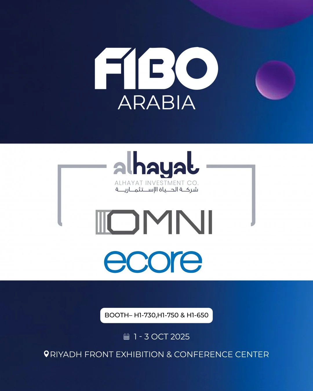 شركة OMNI تفخر بتمثيل Ecore،
العلامة العالمية الرائدة في حلول الأرضيات المستدامة والتعافي الرياضي.
⠀
بصفتنا الموزع المعتمد في المملكة العربية السعودية، نقدم حلولًا متطورة لدعم قطاع اللياقة البدنية والرياضة باستخدام أحدث تقنيات الأرضيات المعاد تدويرها