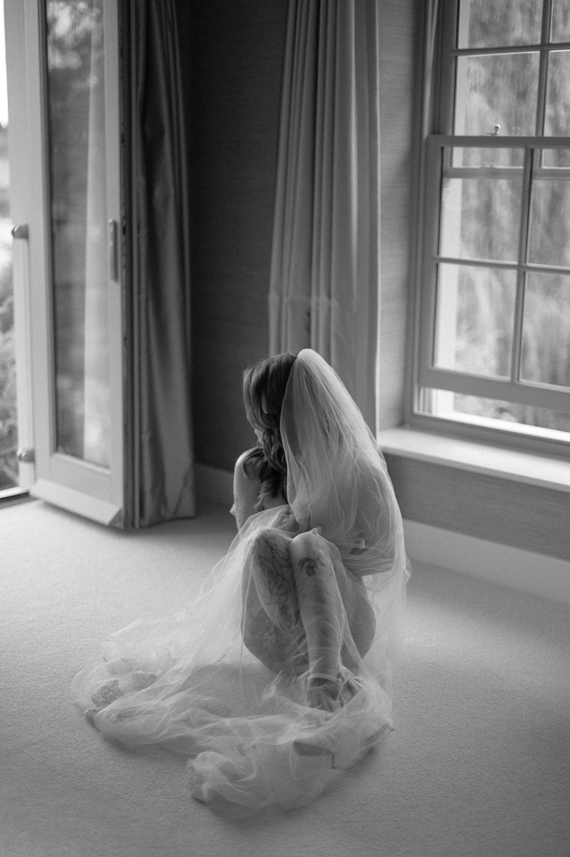  Natural light bridal boudoir portrait celebrating love, excitement and the journey to marriage. 