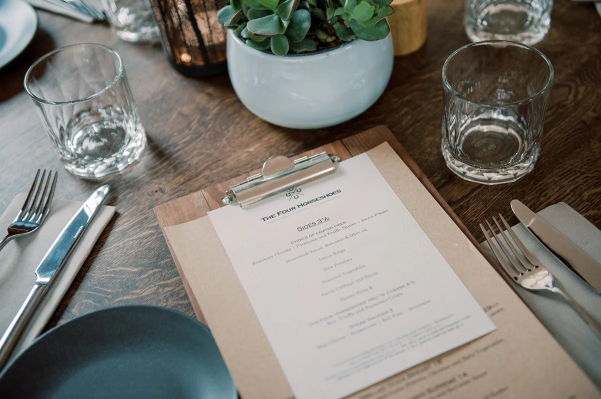 Natural detail photography of an independent restaurant interior and dining space
