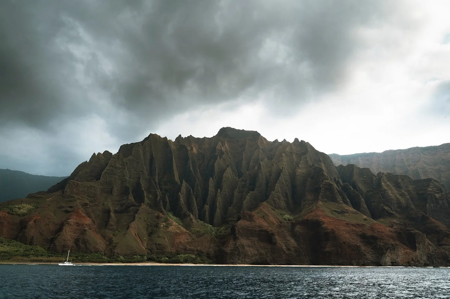 One of the most spectacular sights I have ever seen, even in the rain when I was so desperate for magical golden light. The Na Pali coast of Kauai.