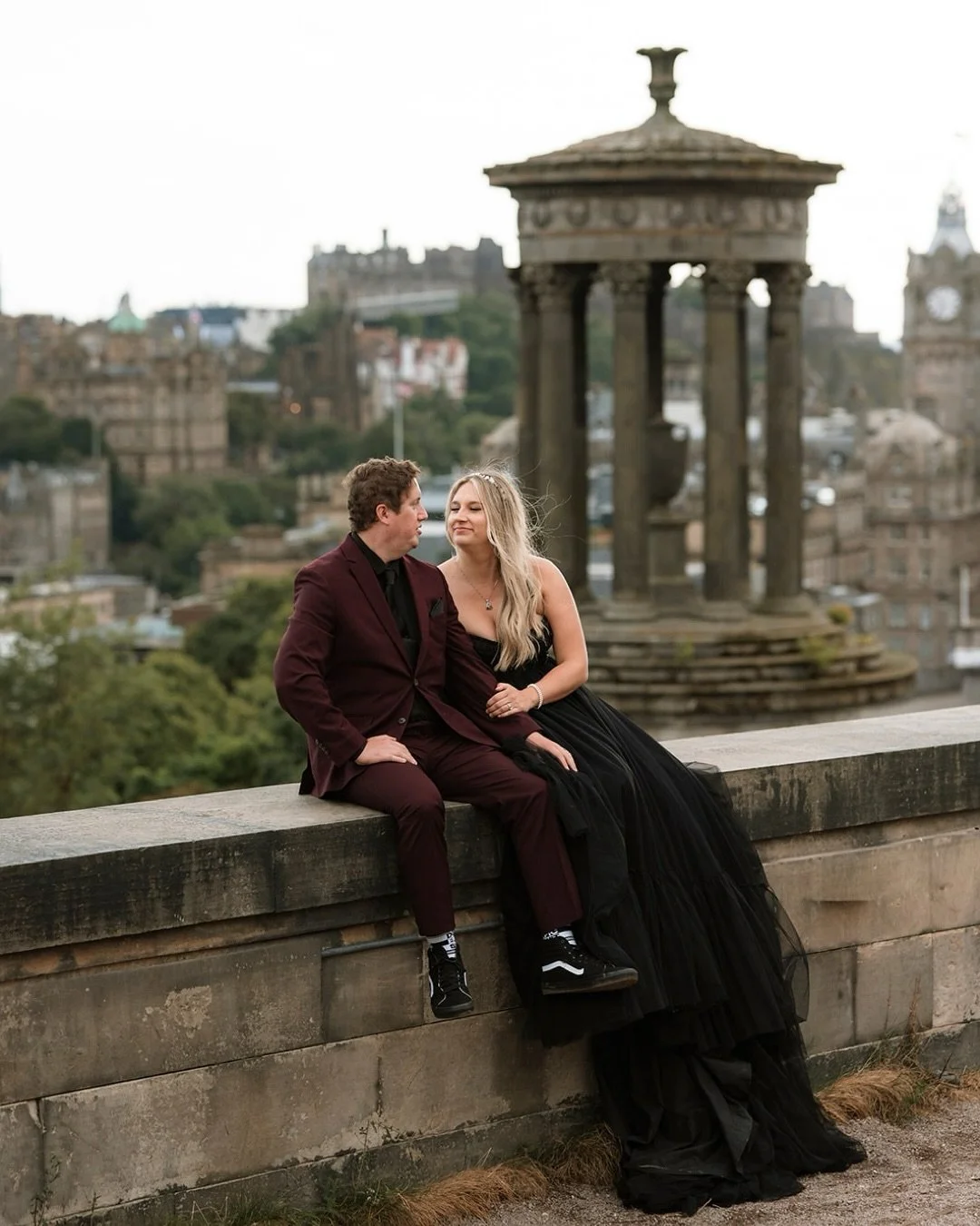 When you elope from the states and get married amongst the ancient ruins and streets of Edinburgh, Scotland a little magic happens. Danielle and Kyle made their wedding day an incredibly intimate one getting married in the ruins of St Anthony&rsquo;s