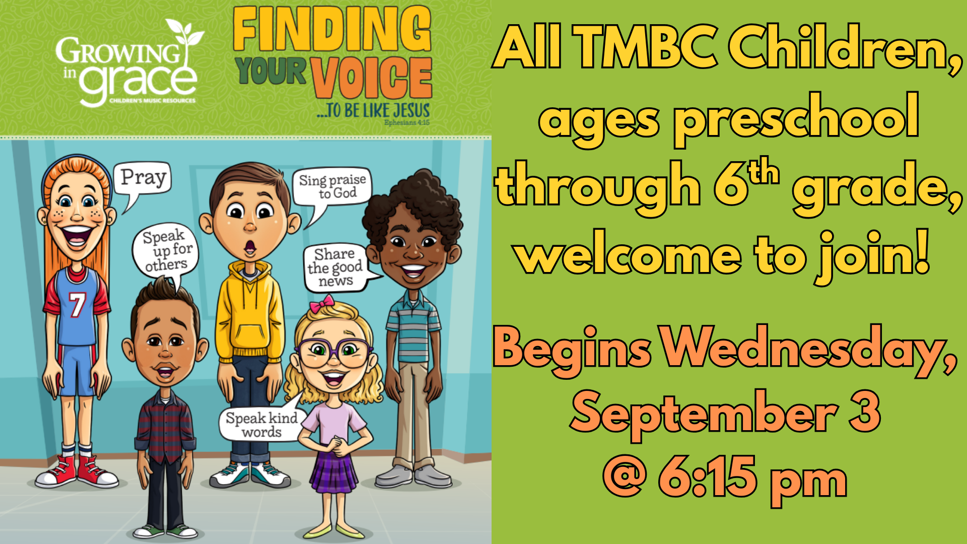Growing in Grace Music Groups Begin