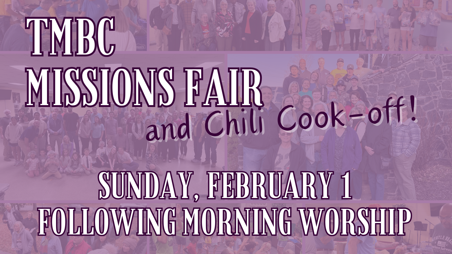 TMBC Missions Fair and Chili Cook-off
