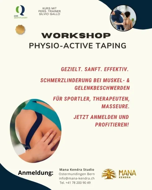 Modul 14: Physio-Active Taping Workshop – Bewegung fördern, Heilung unterstützen